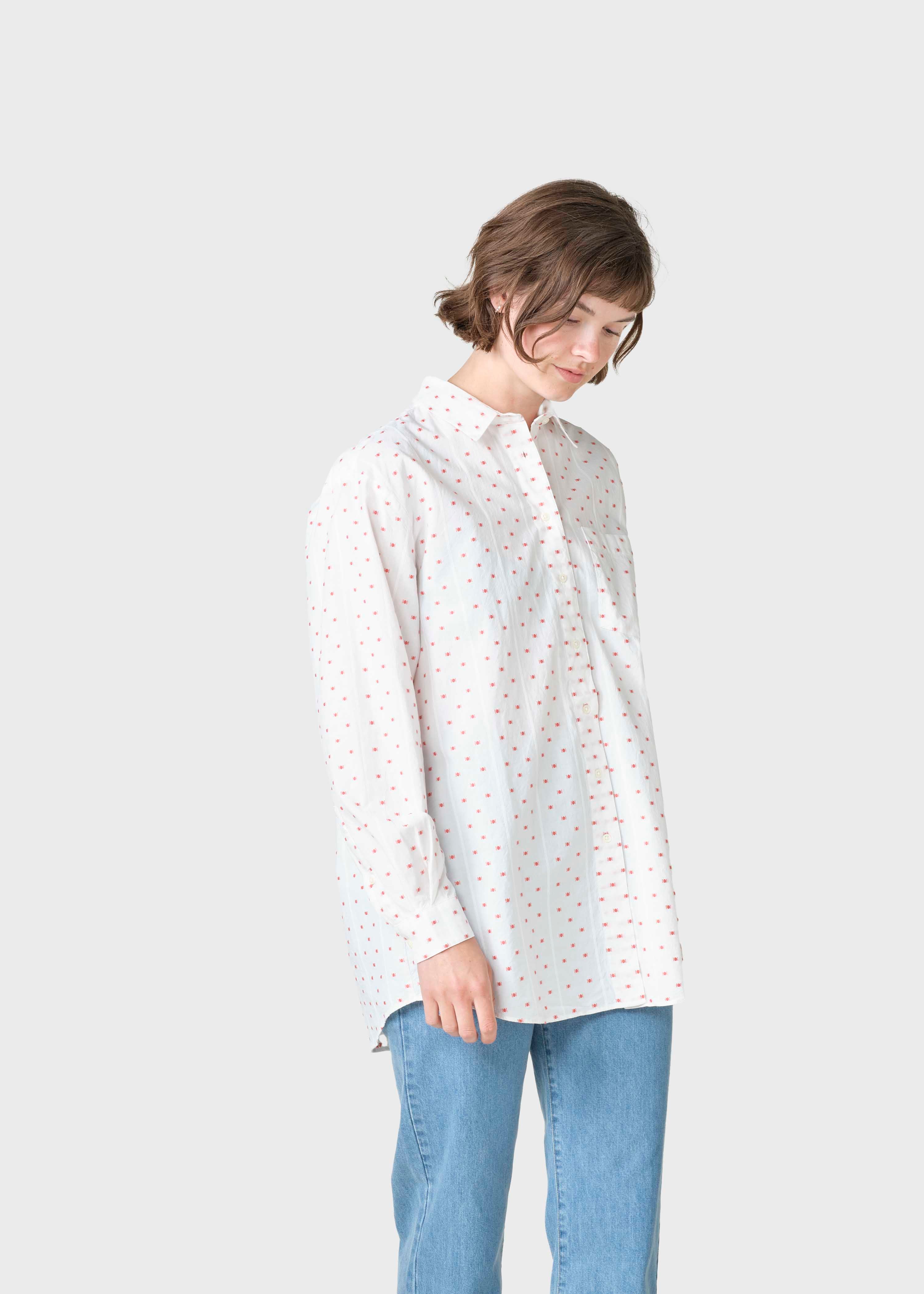 Nancy Shirt - White/red