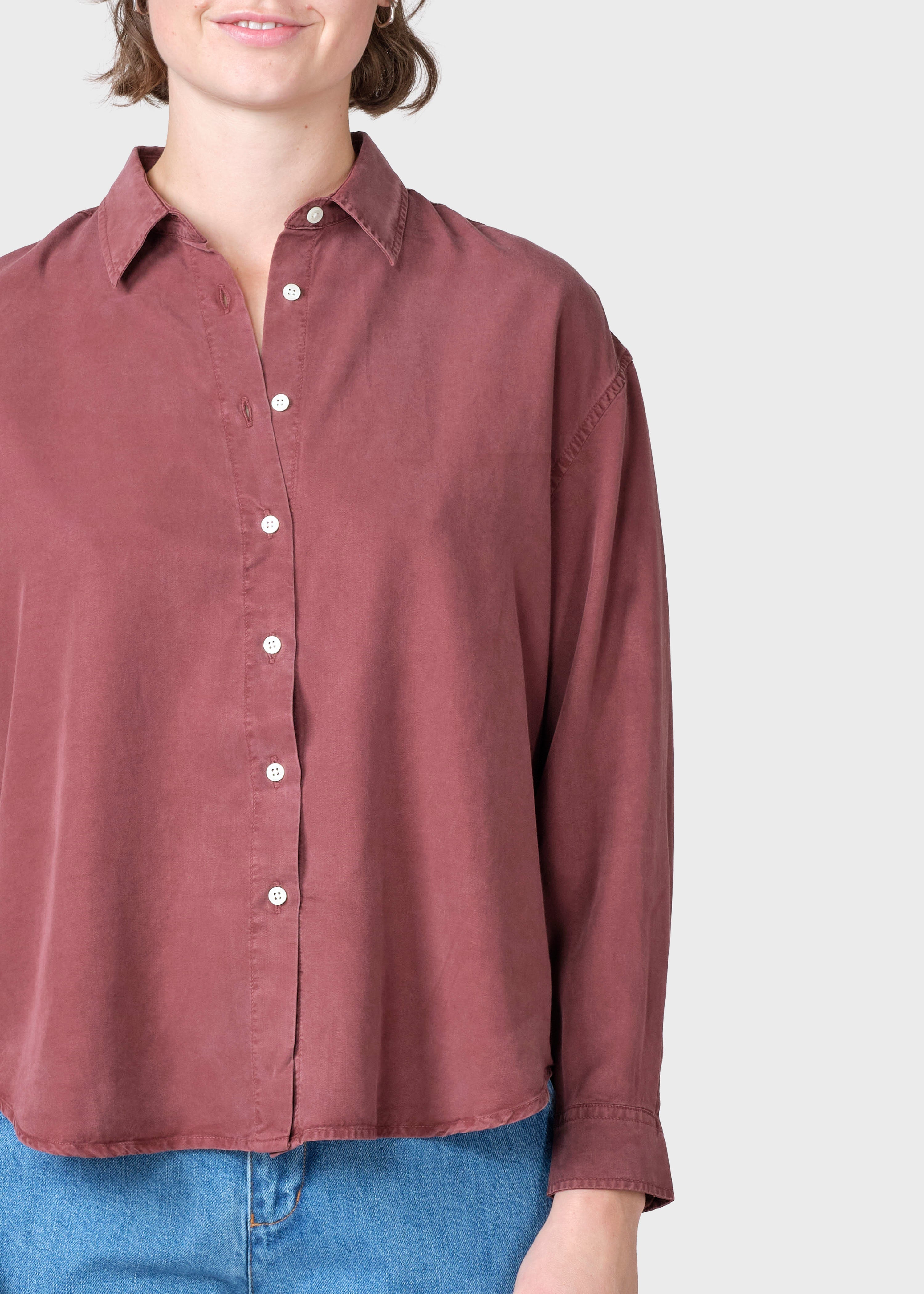 Ofelia Short Shirt - Burgundy