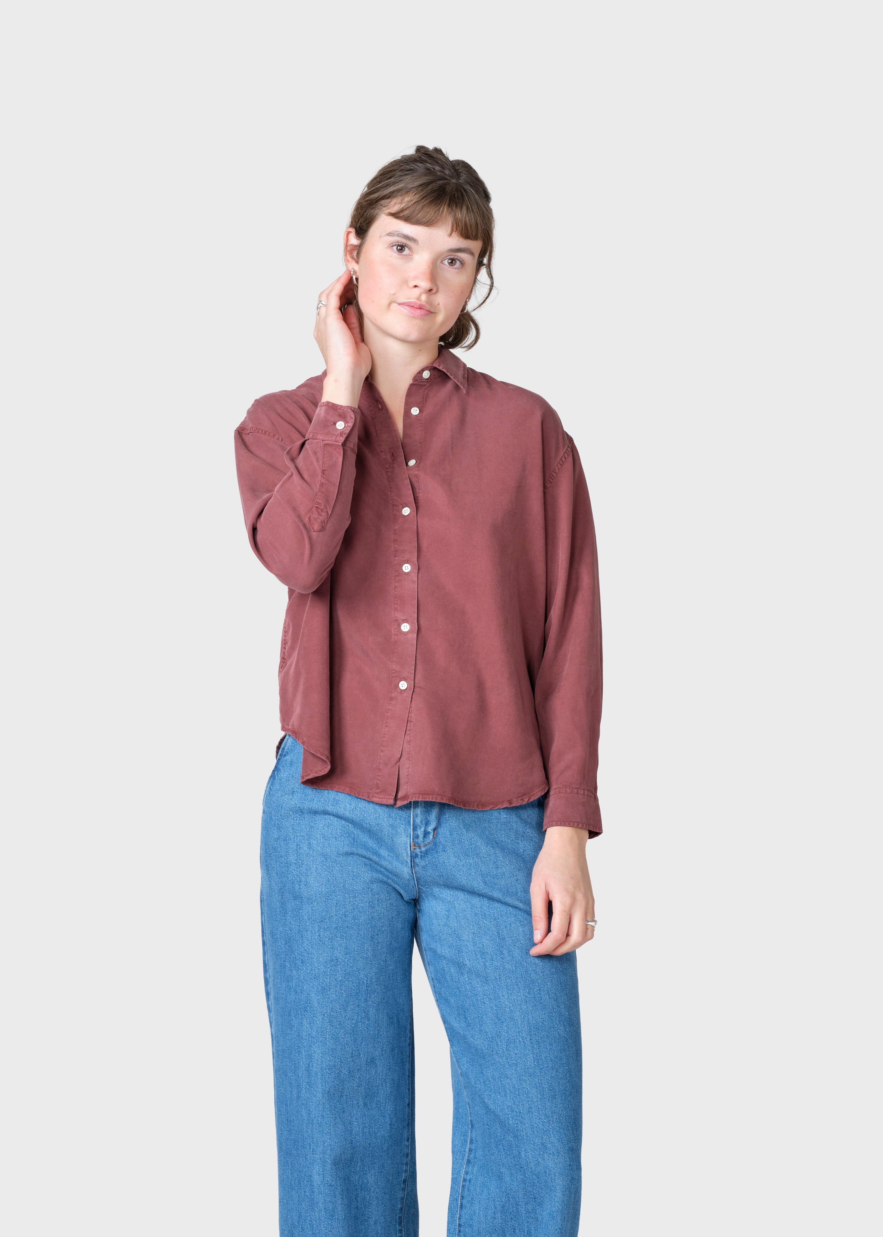 Ofelia Short Shirt - Burgundy
