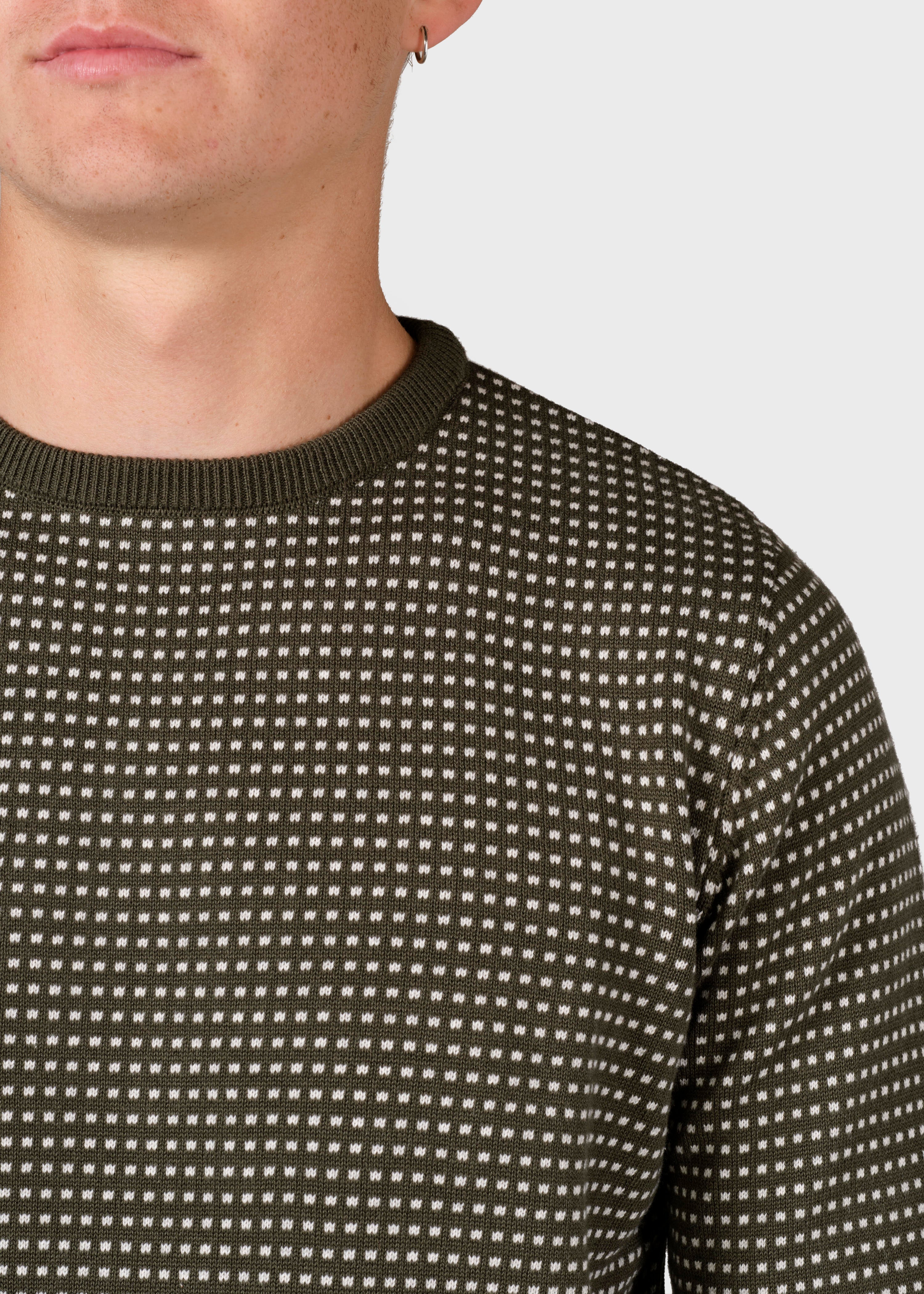 Otto Knit - Olive/cream