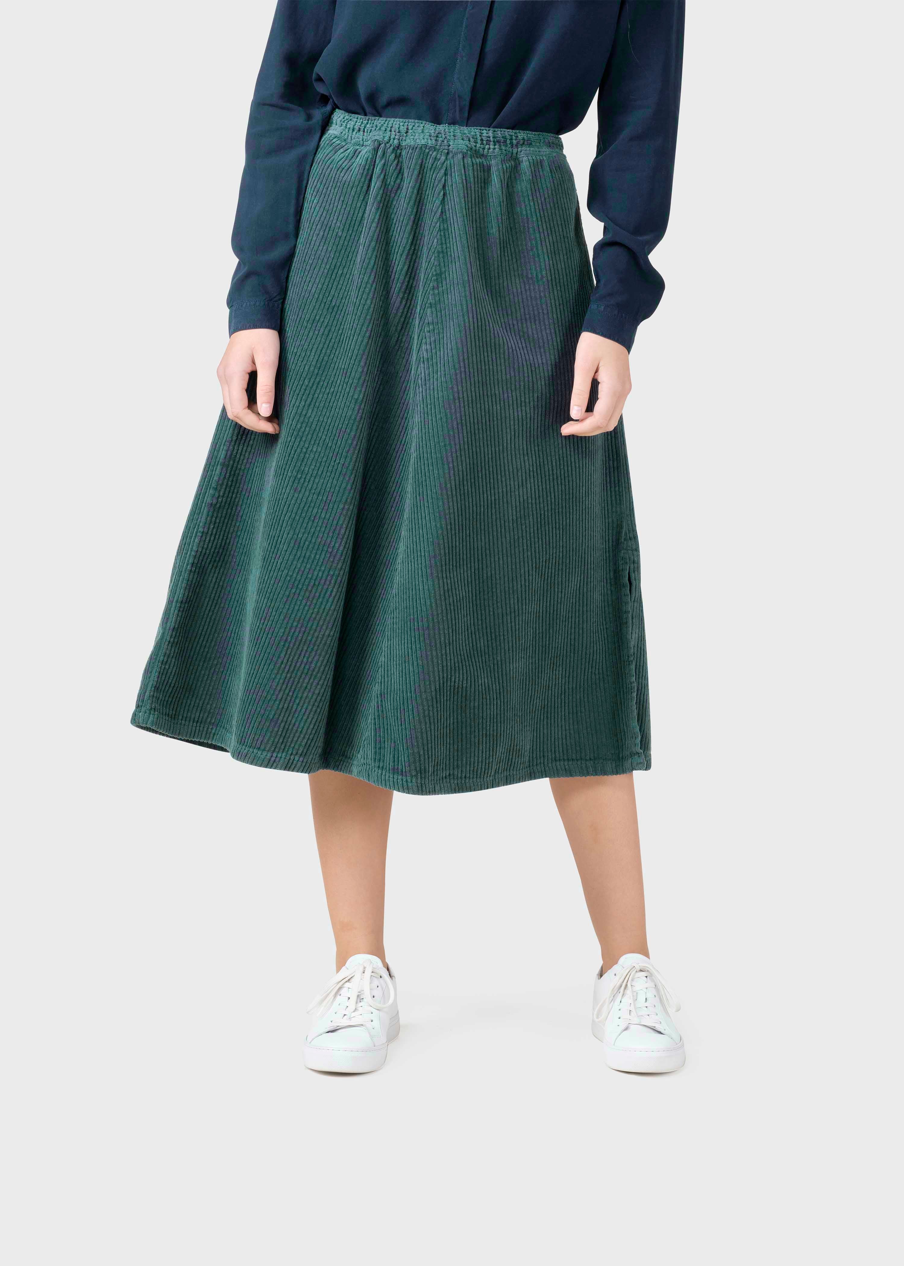 Ramona Cord Skirt - Moss Green