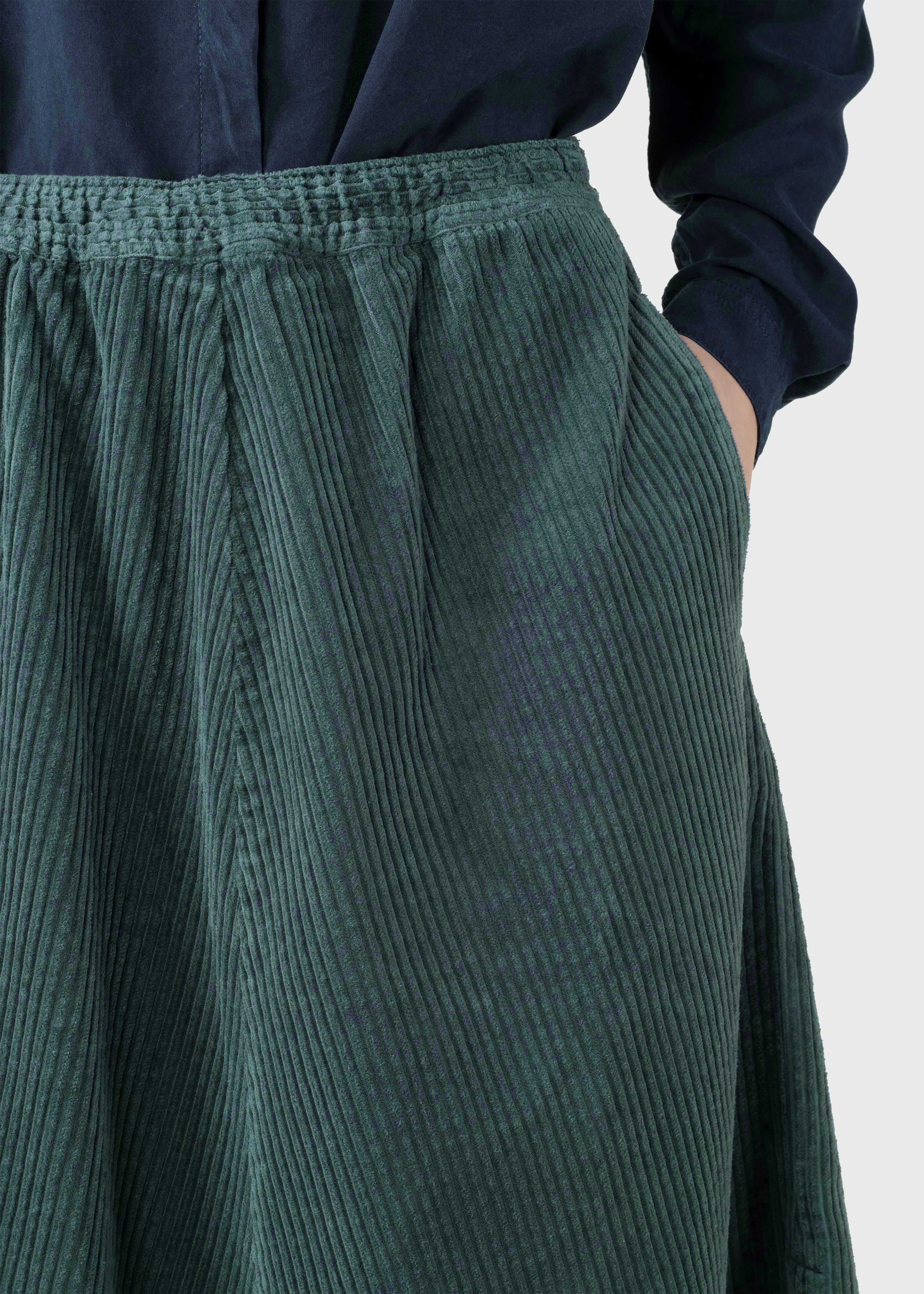 Ramona Cord Skirt - Moss Green