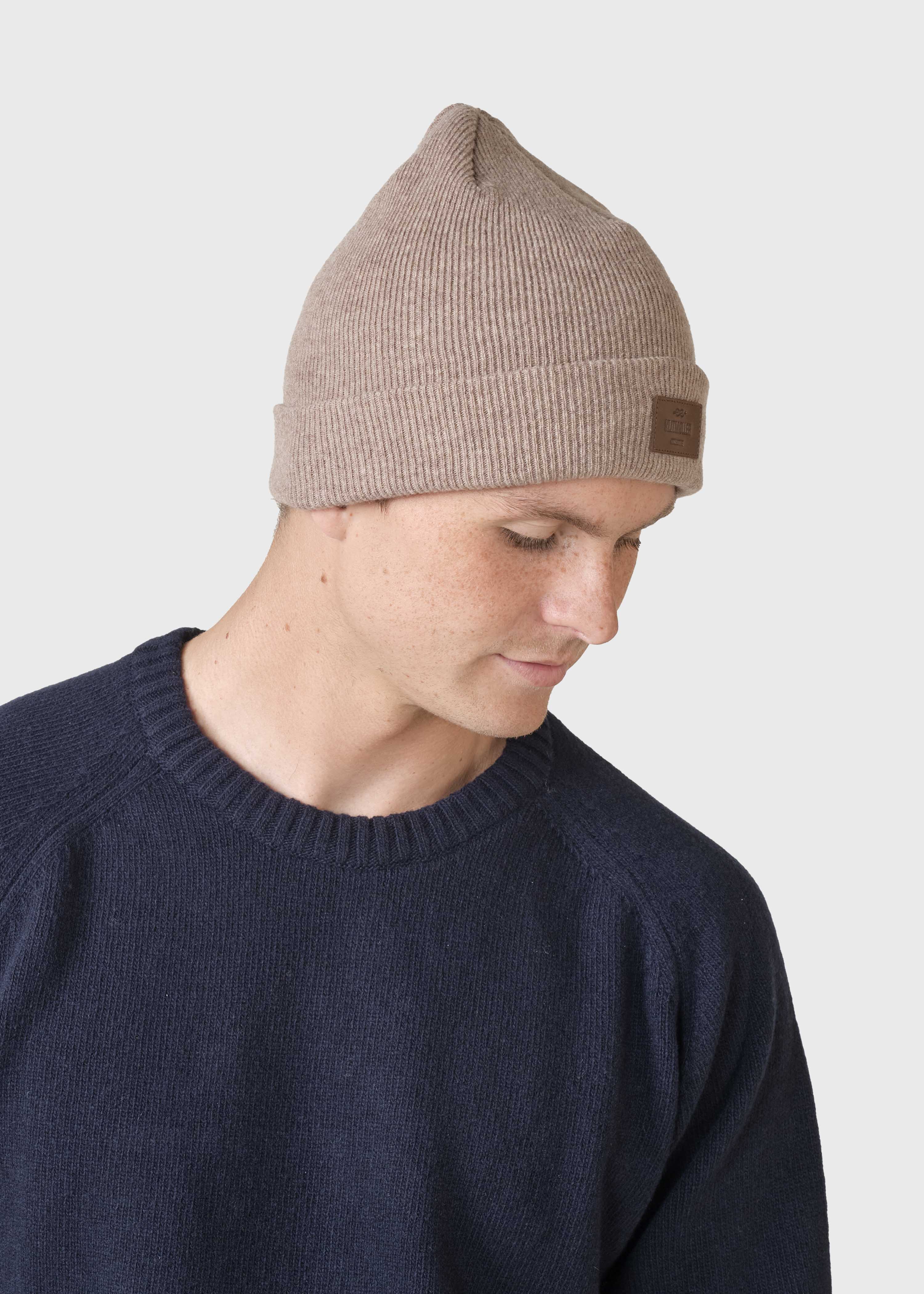 Rib Beanie - Sand
