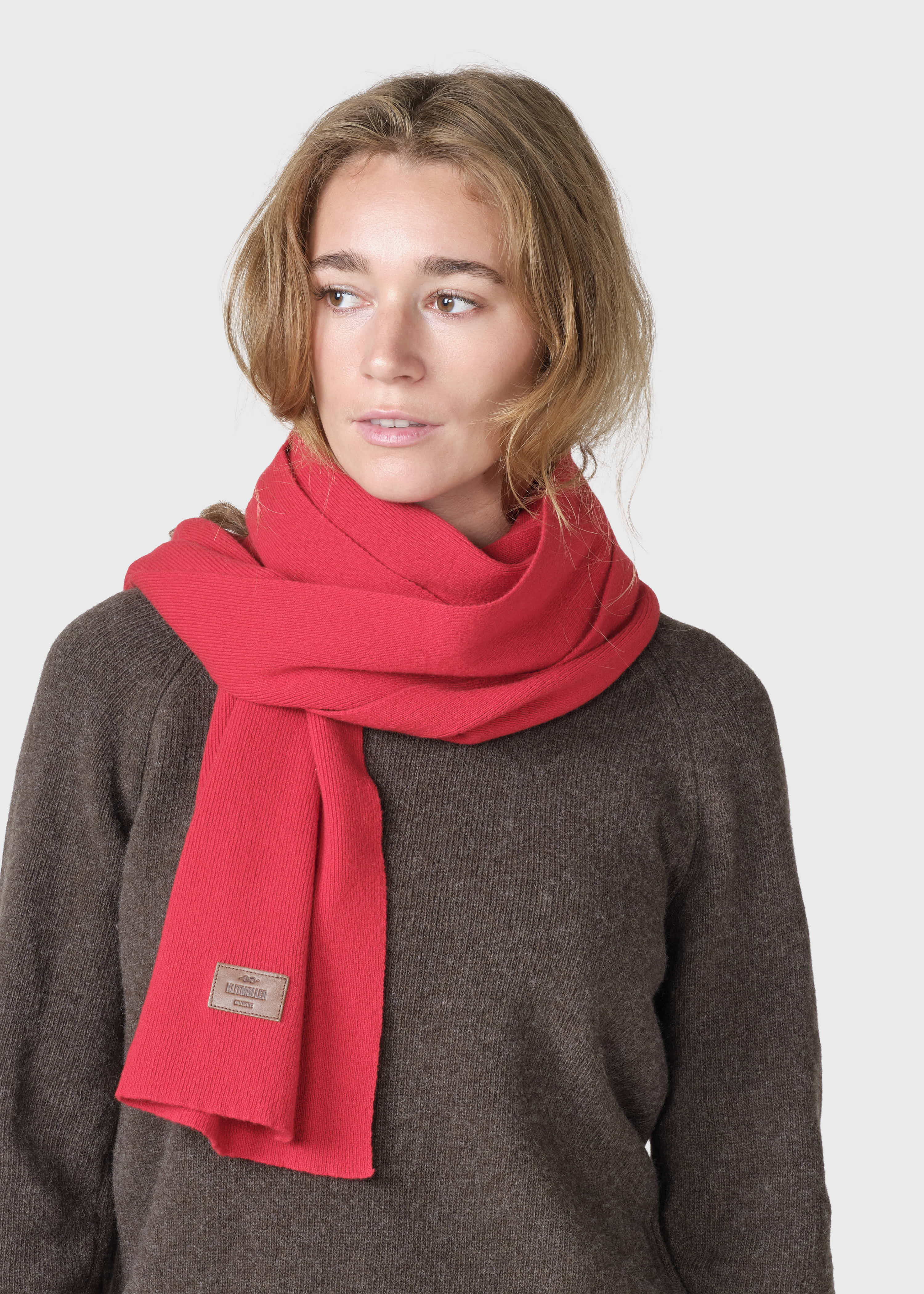 Rib Scarf - Red