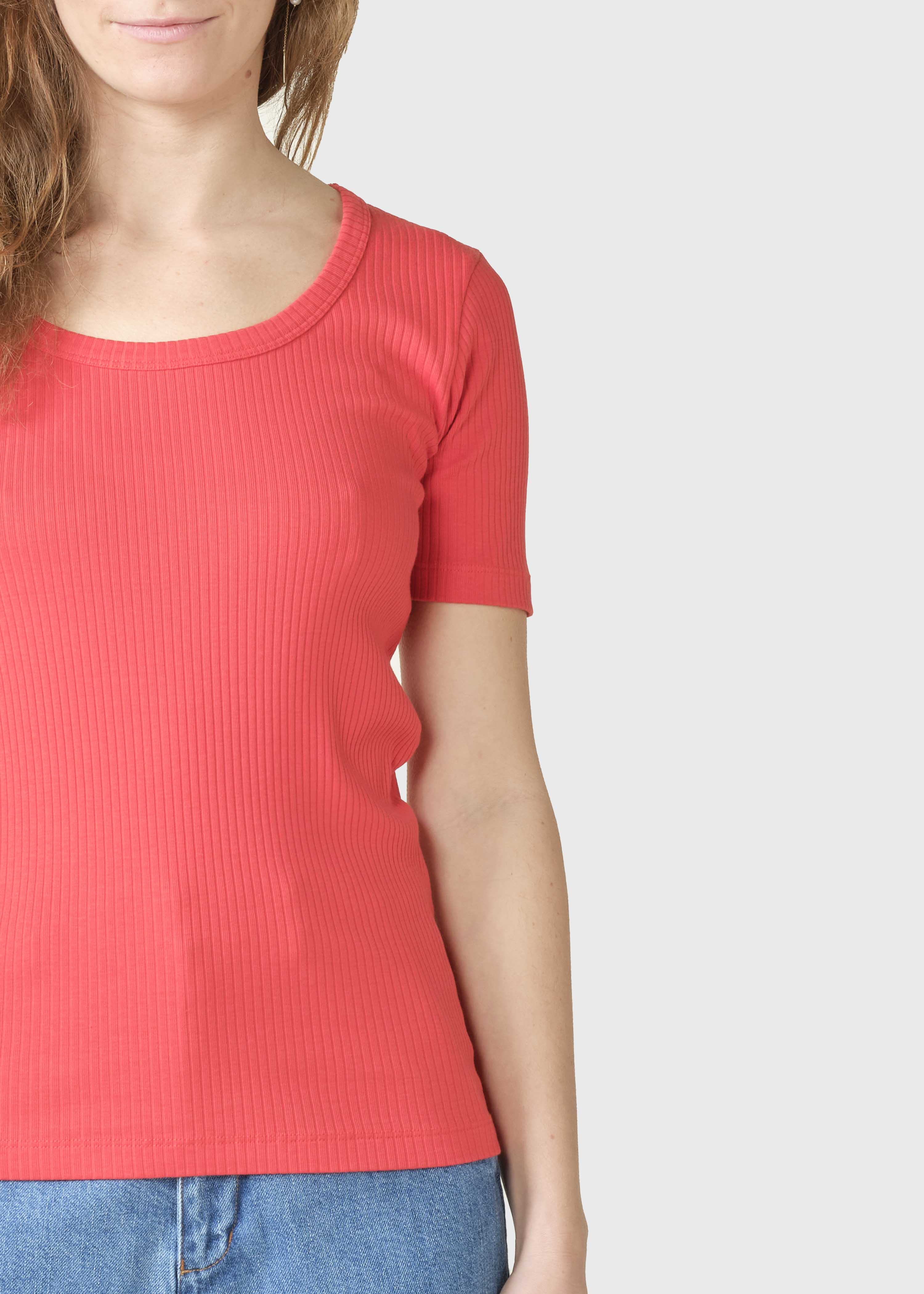 Rib Tee - Red