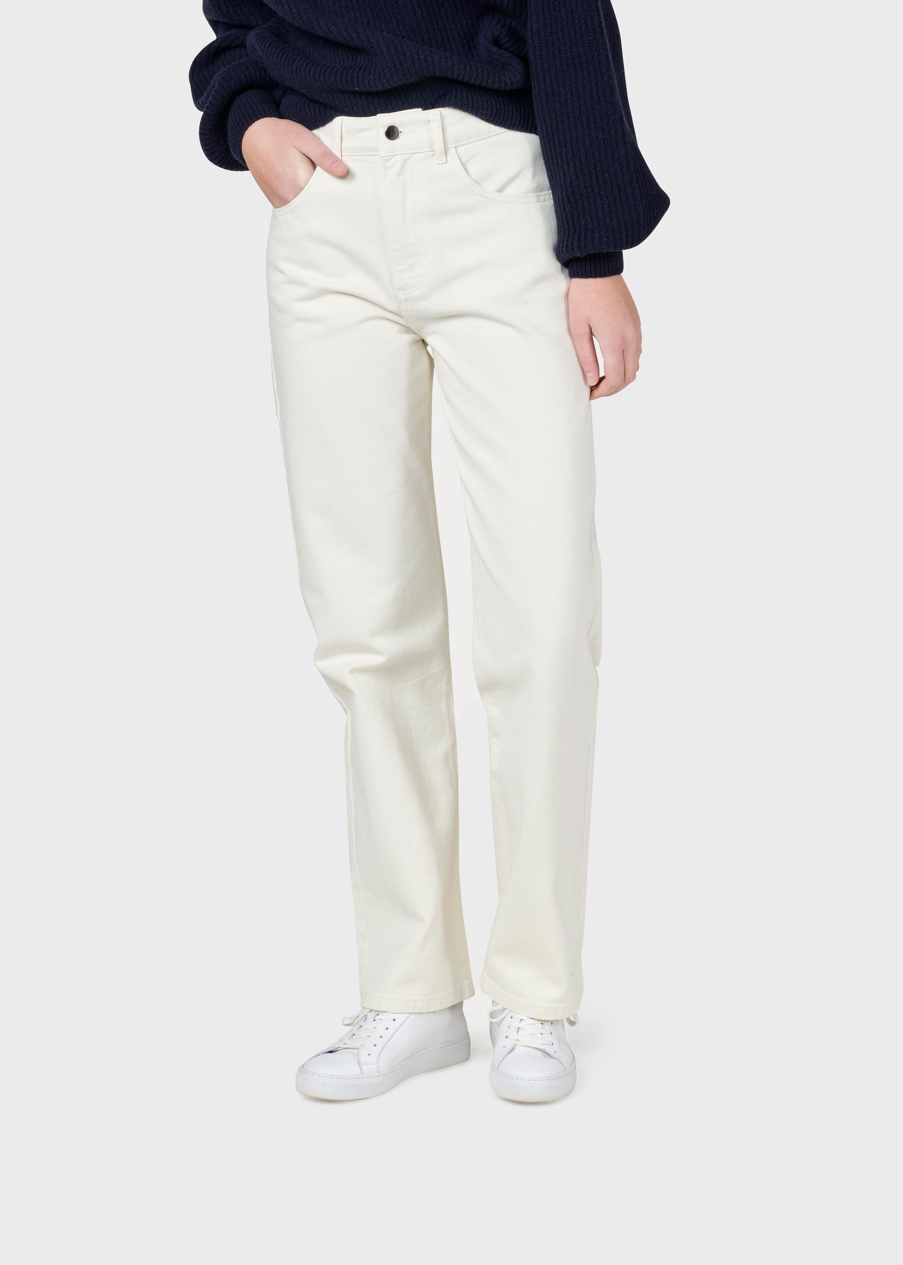 Rubi Denim Pants - Cream