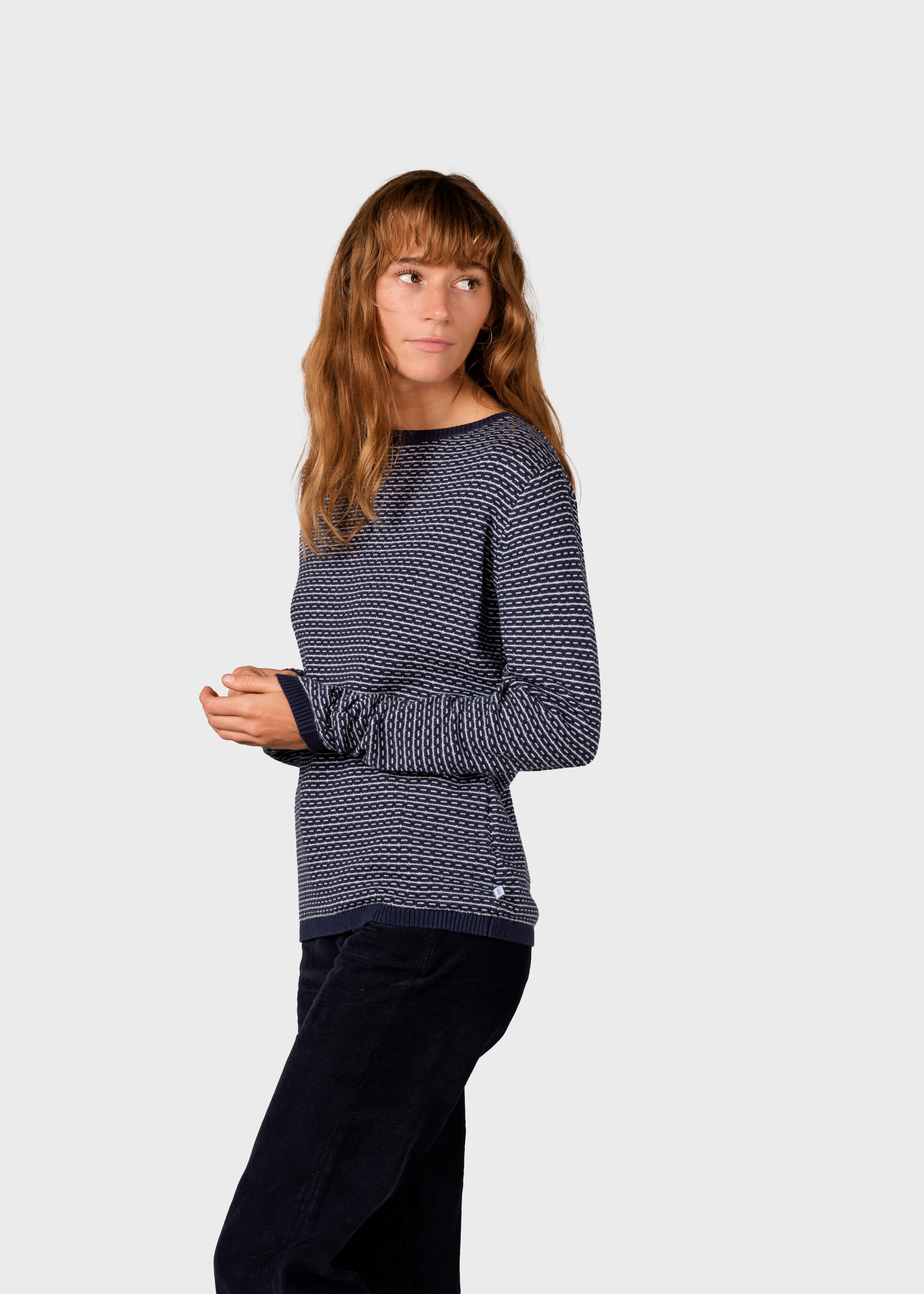 Silje Knit - Navy/cream