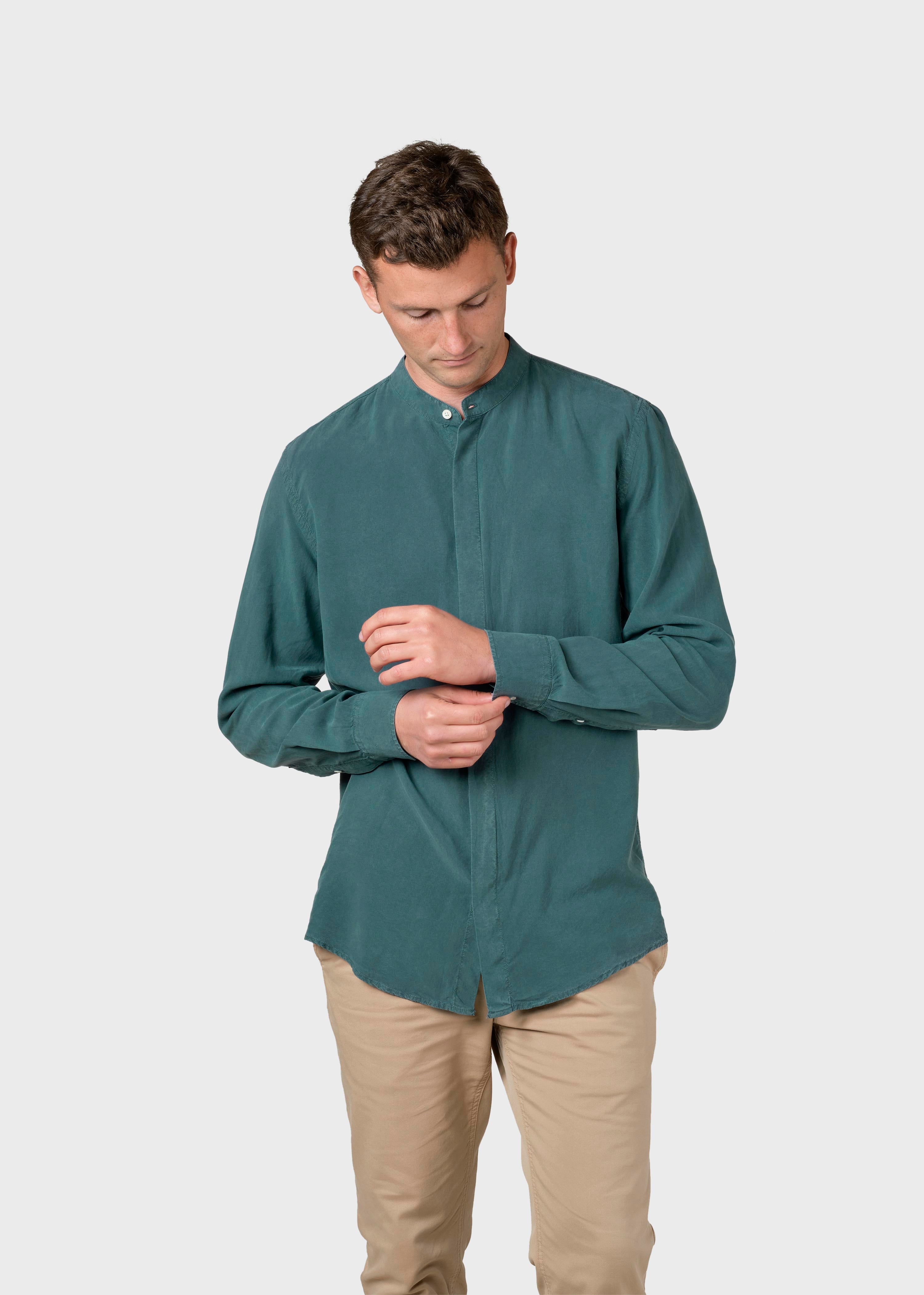 Simon Lyocell Shirt - Moss Green