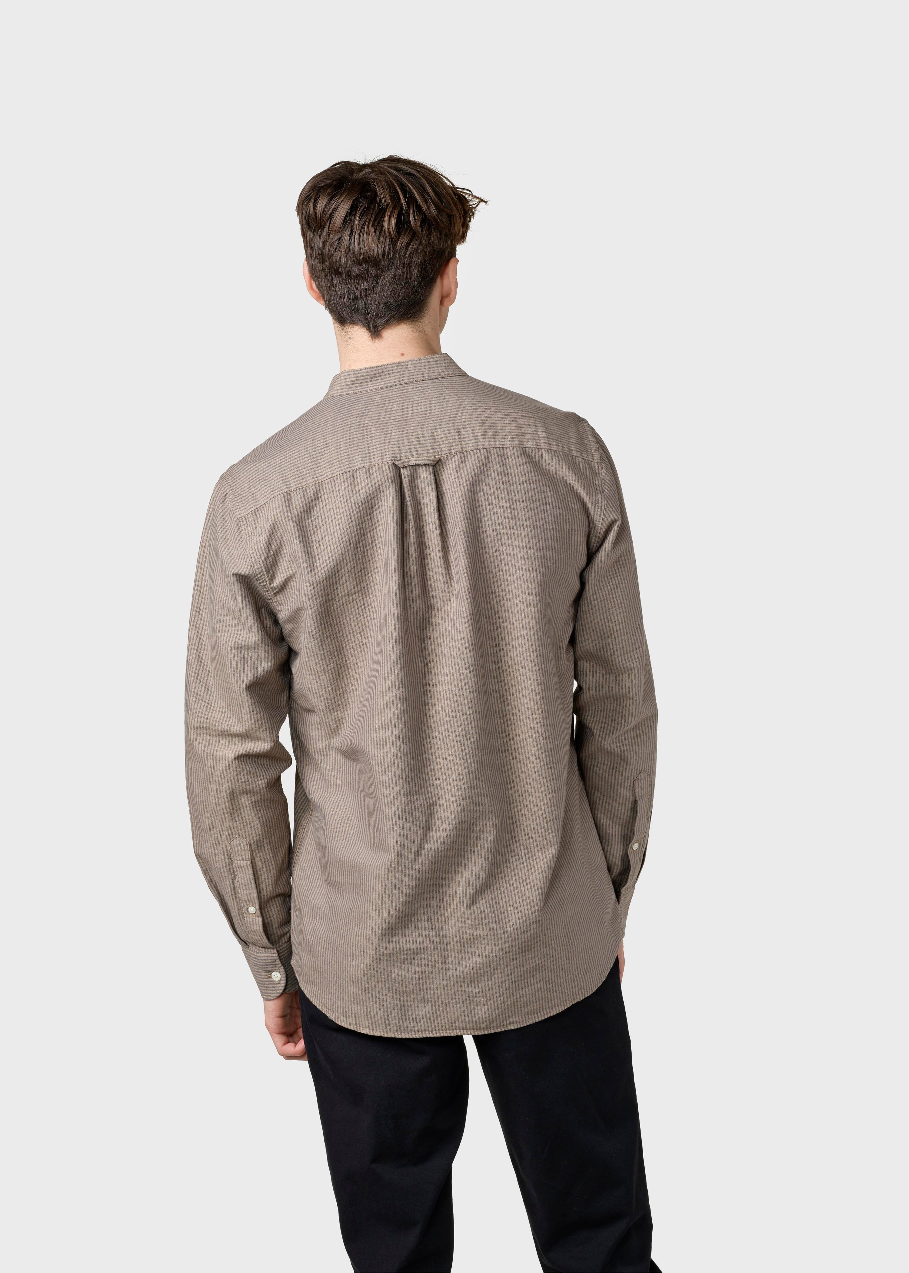 Simon Striped Shirt - Sand/navy