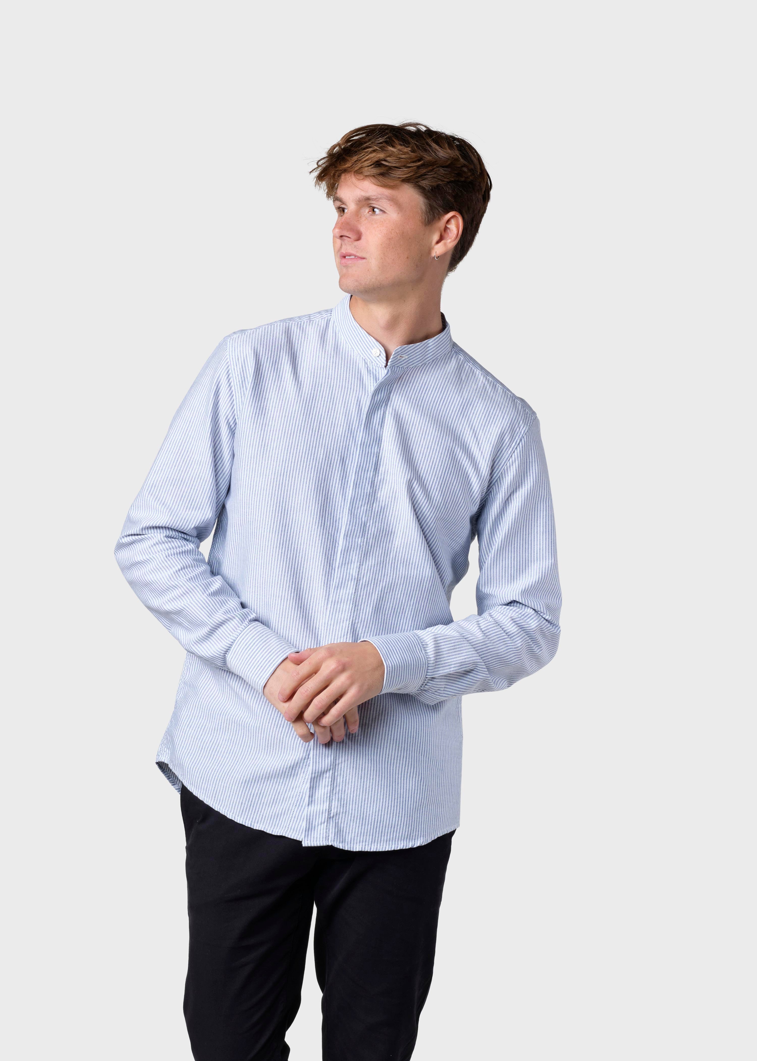 Simon Striped Shirt - White/navy