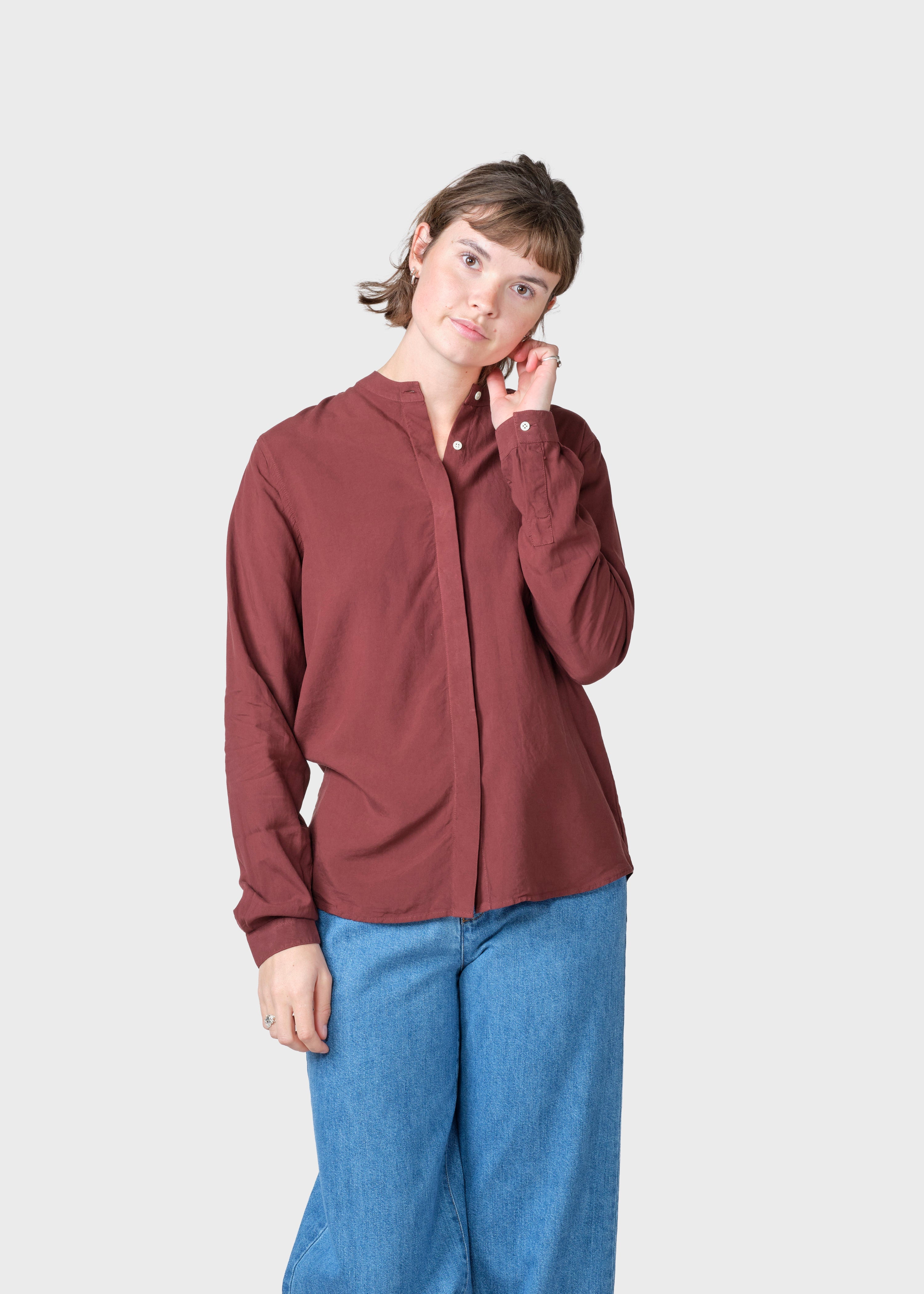 Simone Shirt - Burgundy