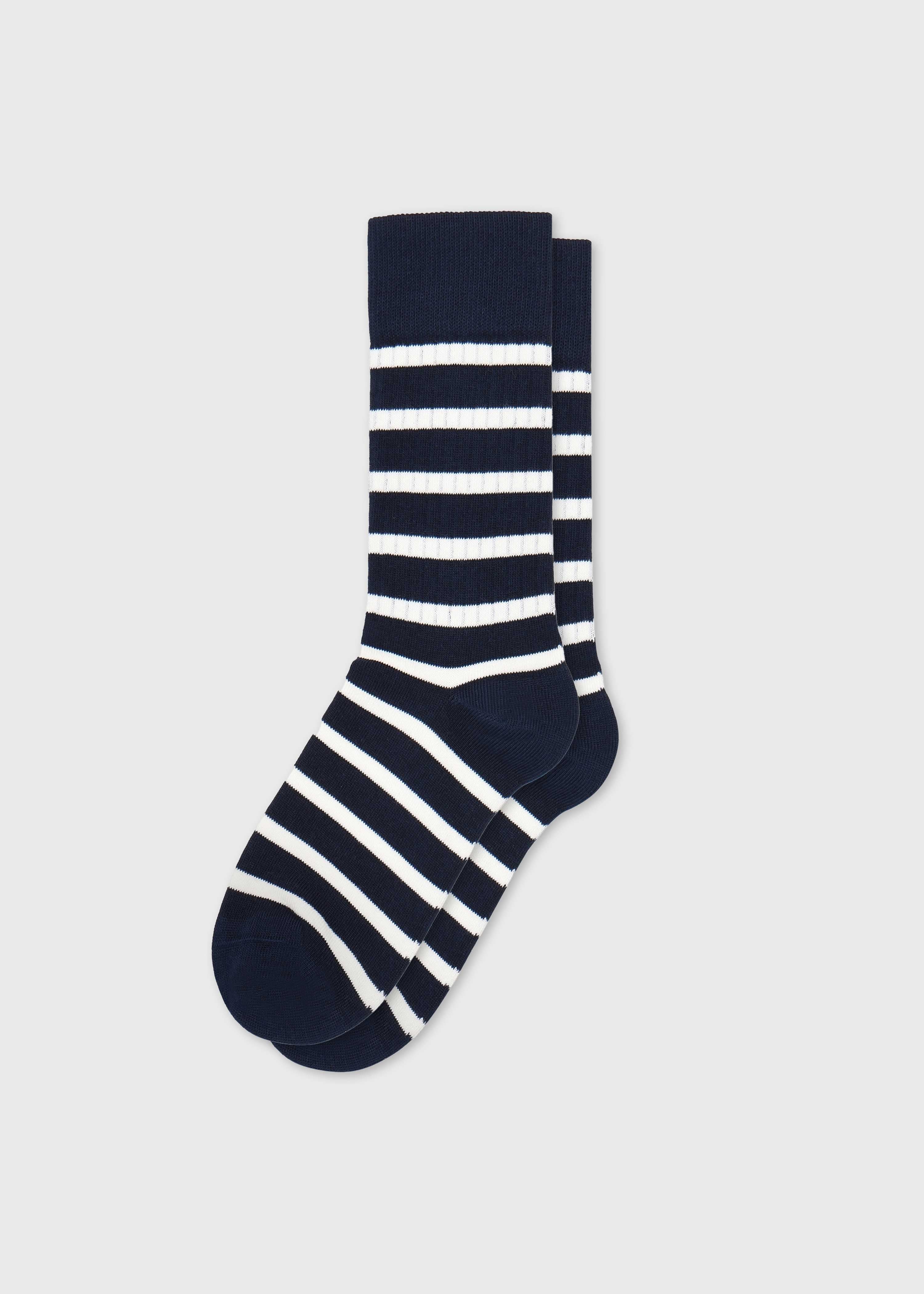 Stripe Sock - Navy/cream