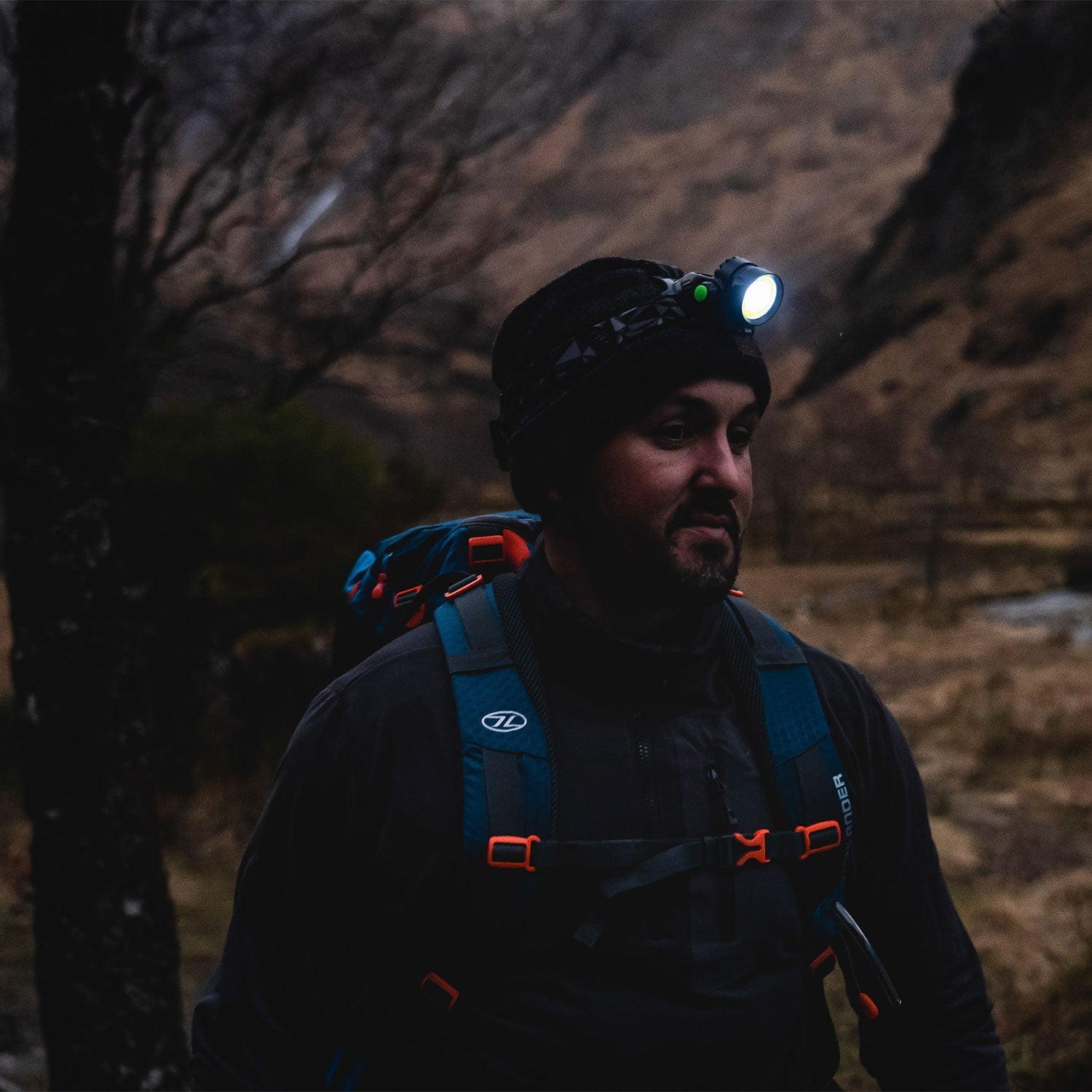 Highlander - Polaris Genopladeligt Hovedlys