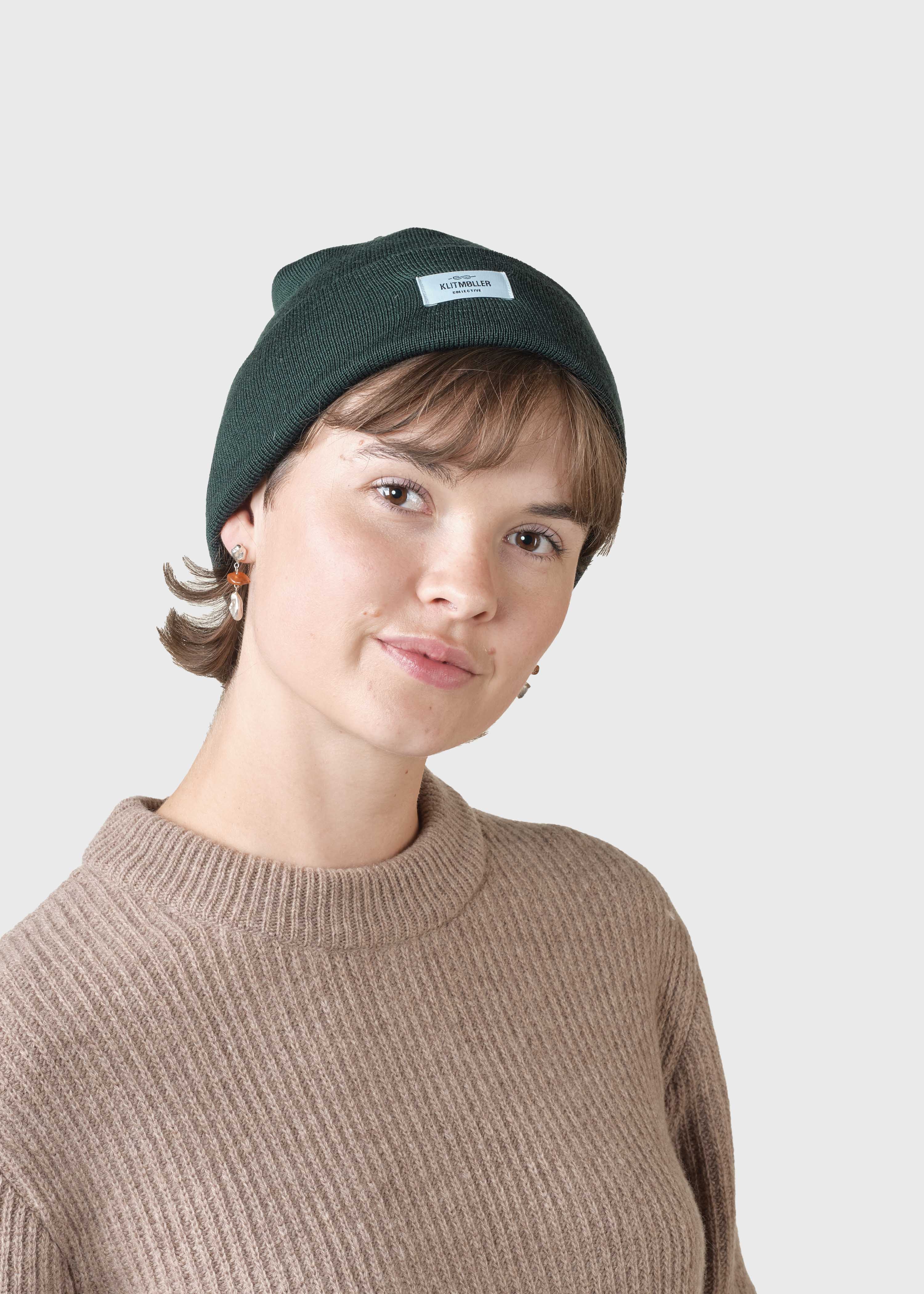 Tall Beanie - Moss Green