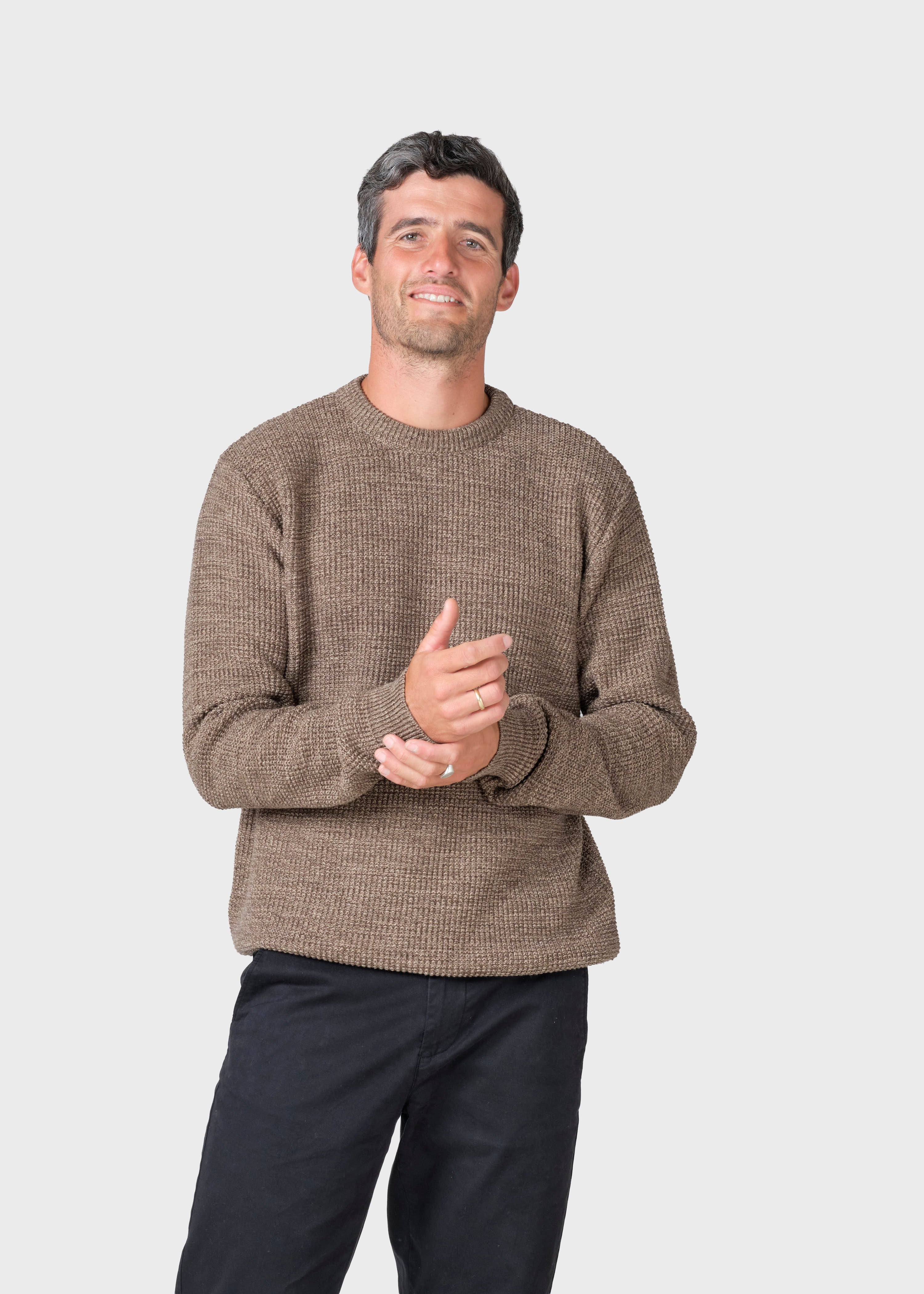 Victor Cotton Knit - Taupe/sand