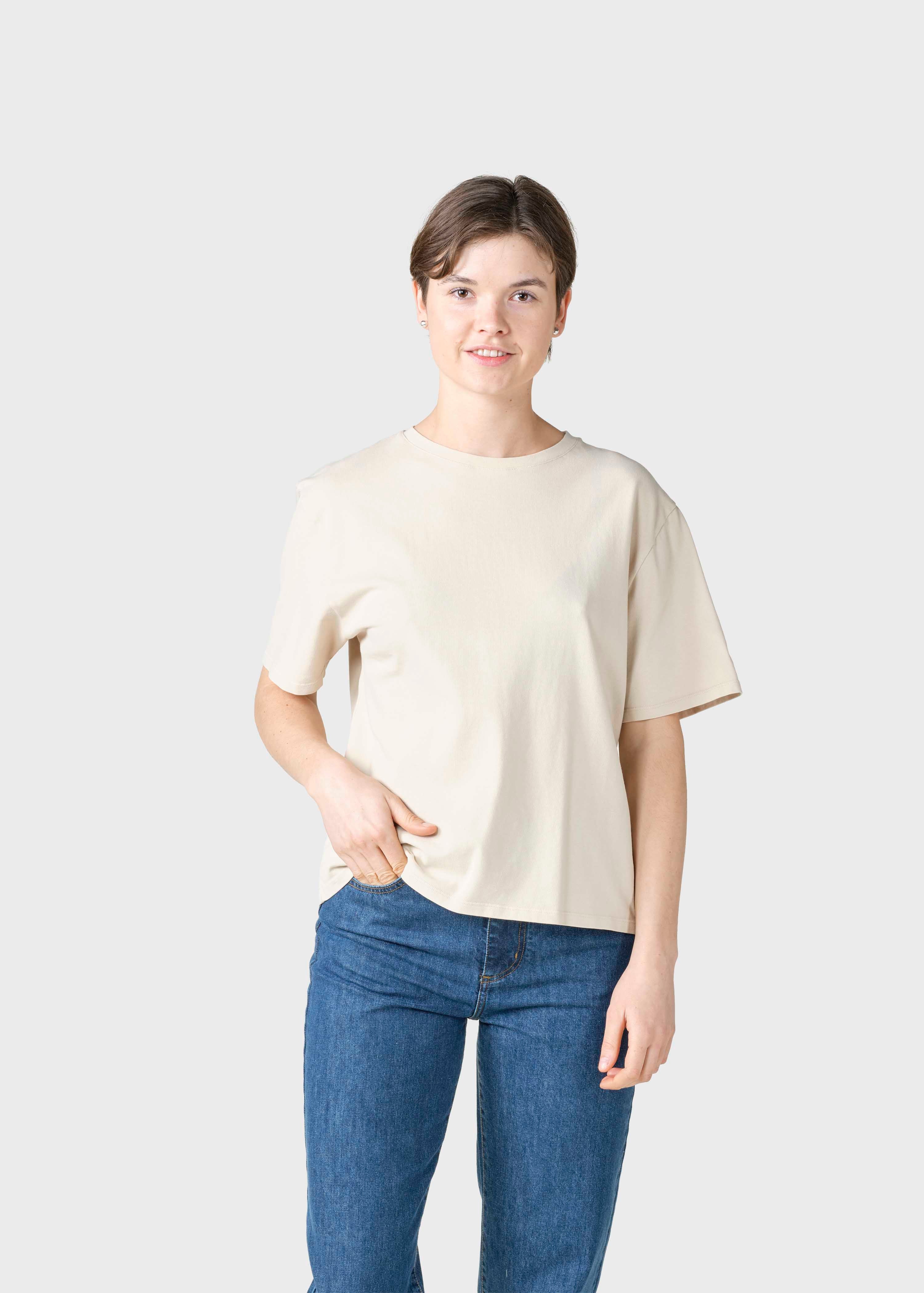 Womens Boxy Tee - Pastel Sand