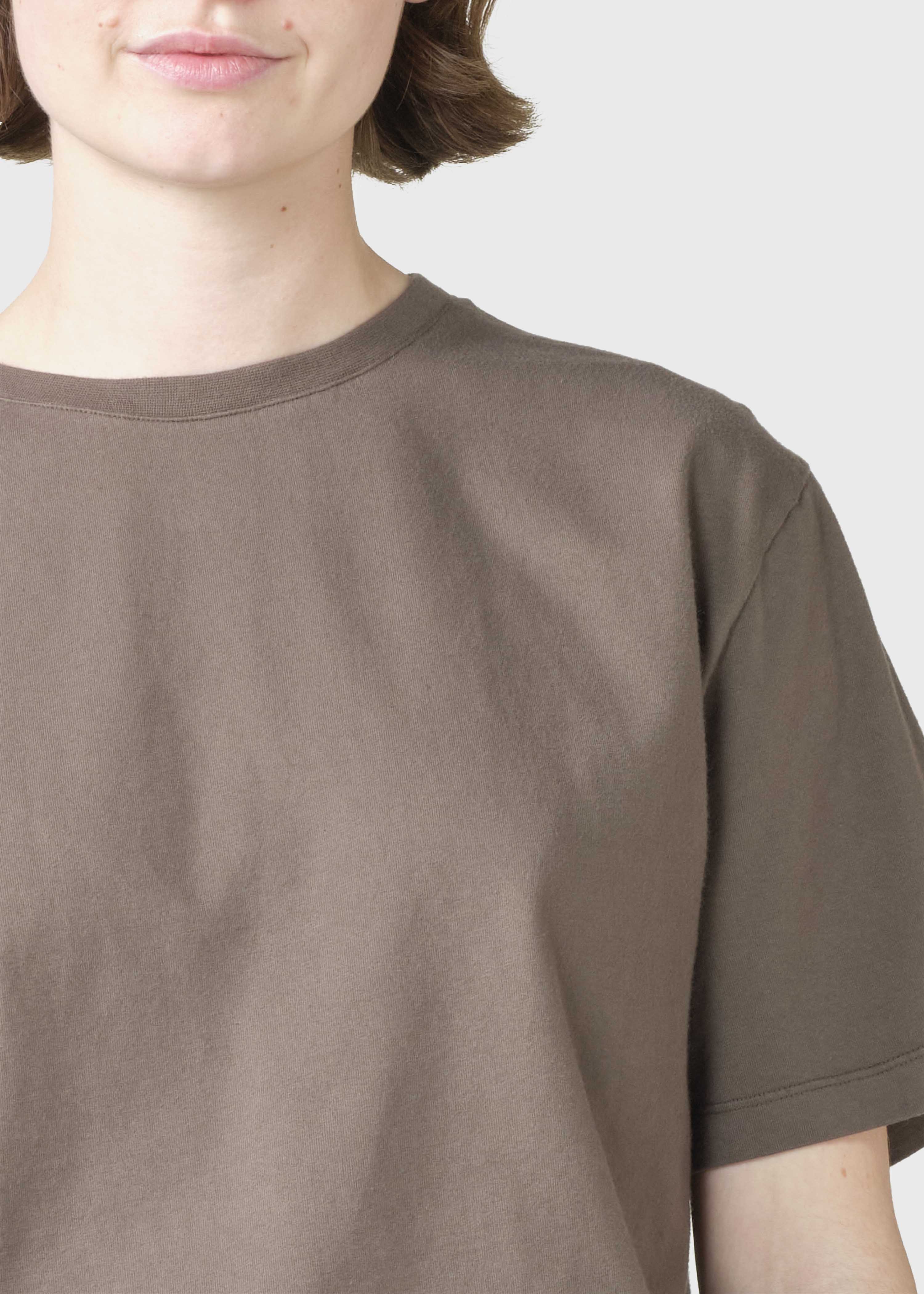 Womens Boxy Tee - Taupe