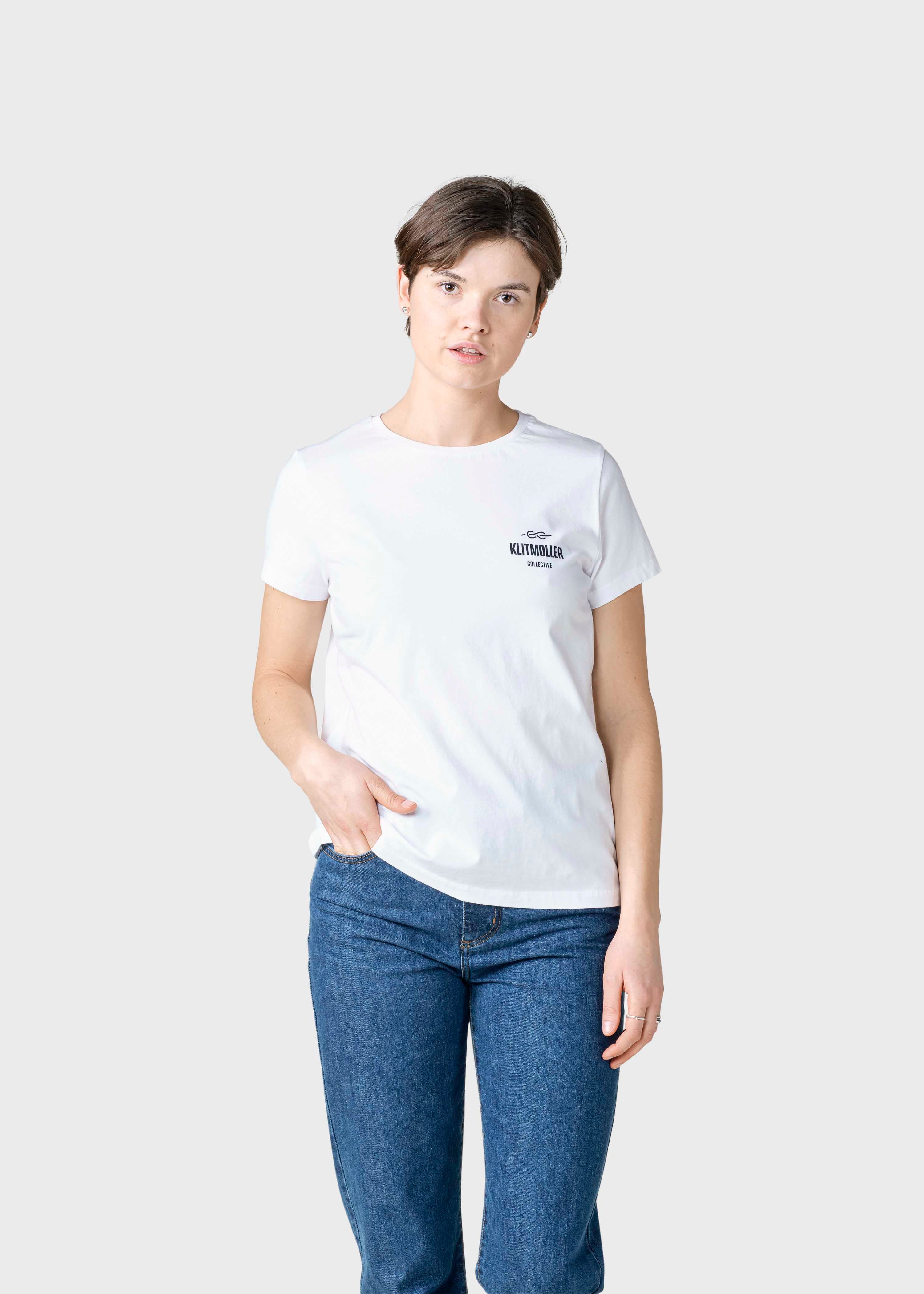 Womens Small Logo Tee - White