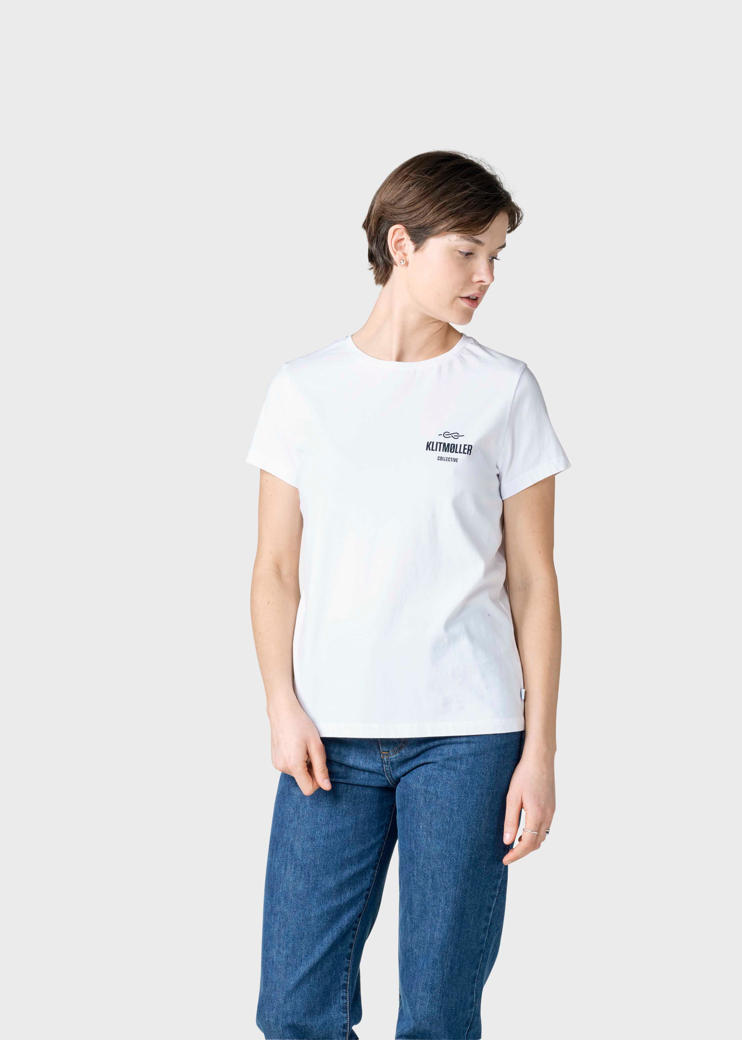 Womens Small Logo Tee - White