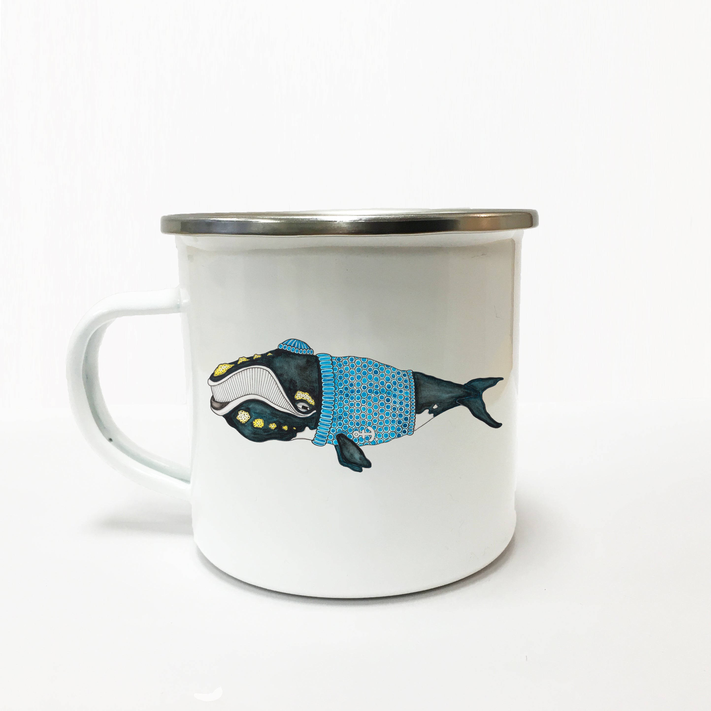 Northern Right Whale Emaljmugg