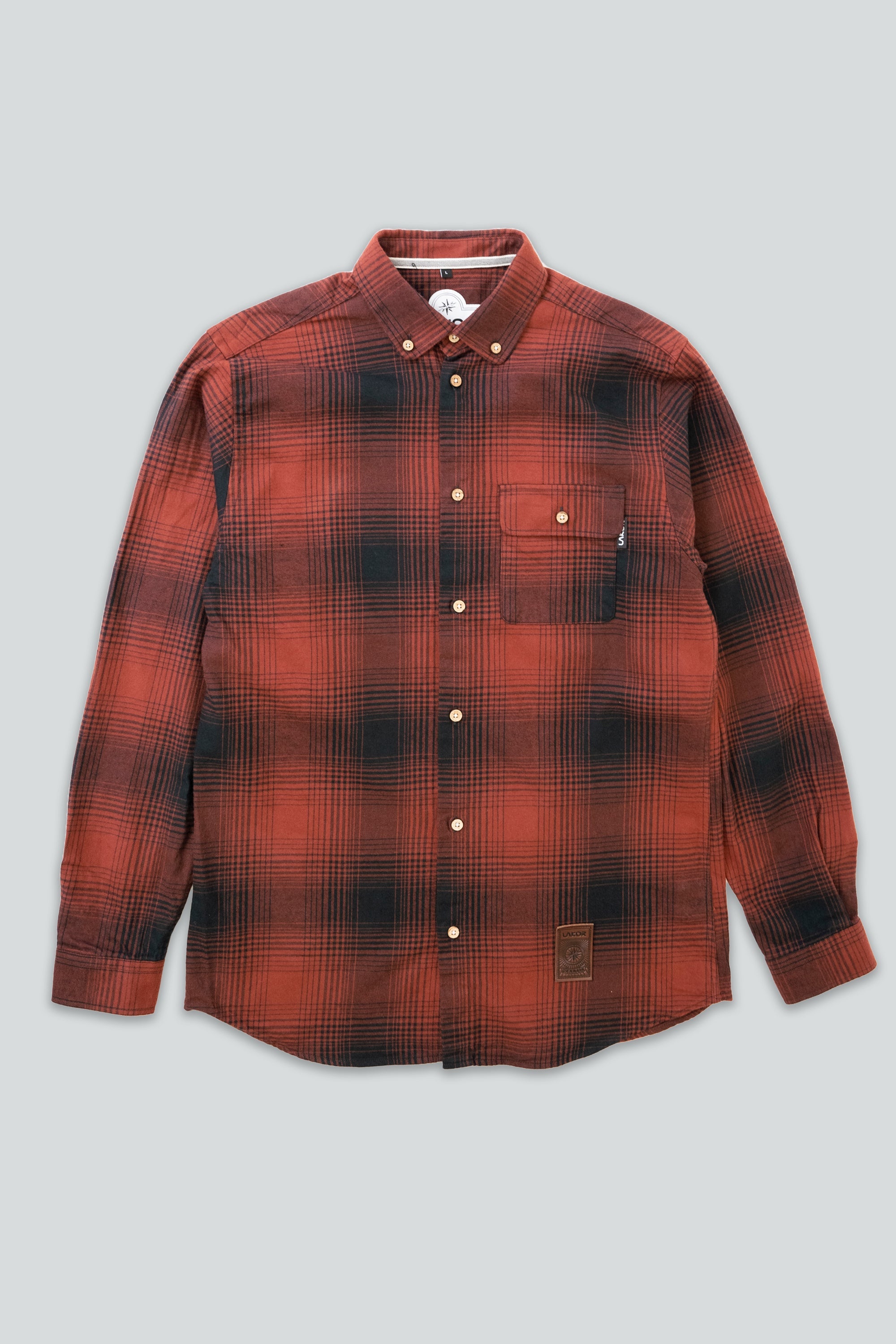 Inca Unna skjorta (rödbrun/svart)