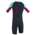 Toddler Reactor-2 2mm Back Zip S/S Spring - Girls - skiffer/bär/sjöglas