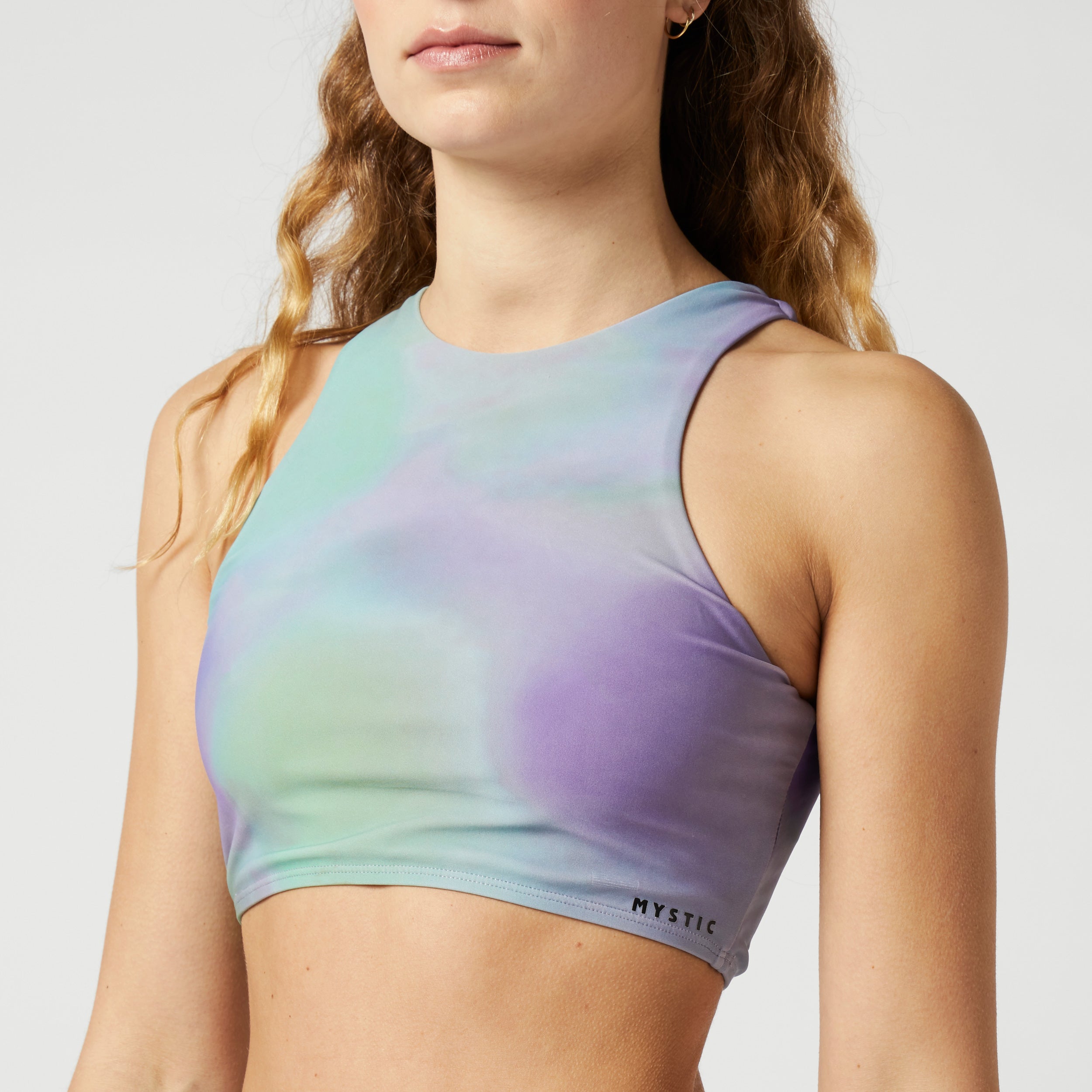 Mystic - Flashback Athletic Bikini Top - Purple / Green