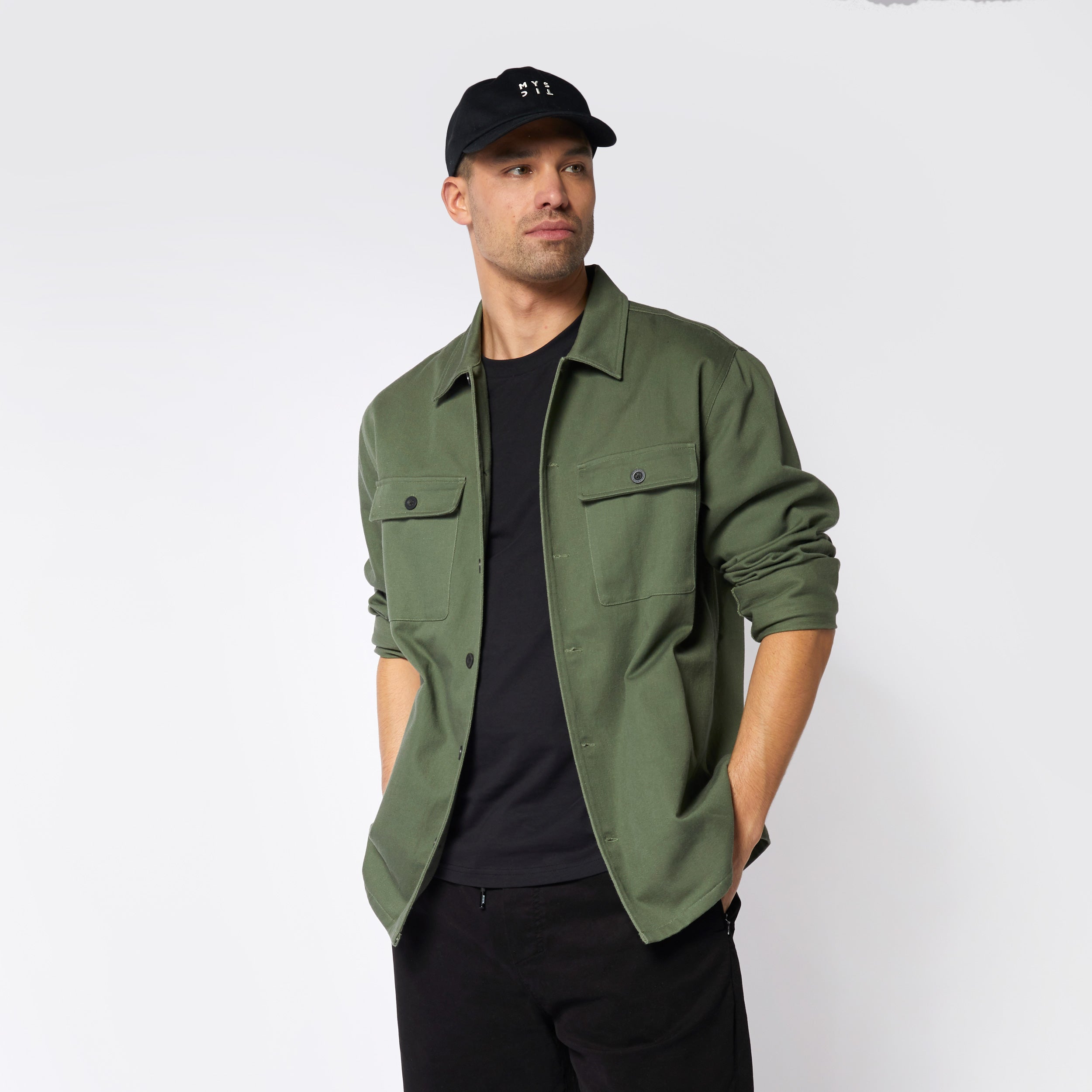 The Overshirt Jacket - Dark Olive