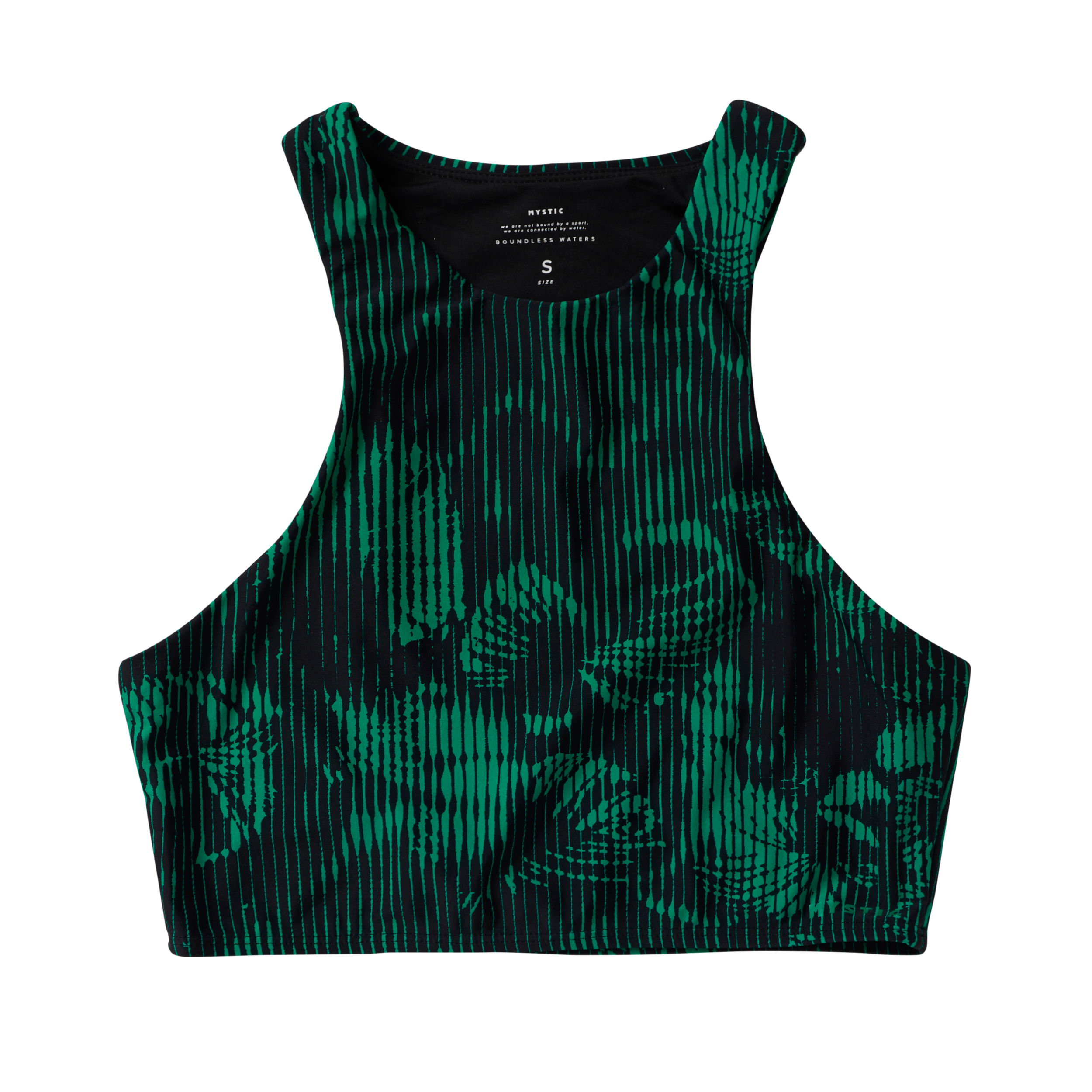 Mystic - Flashback Athletic Bikini Top - Black / Green