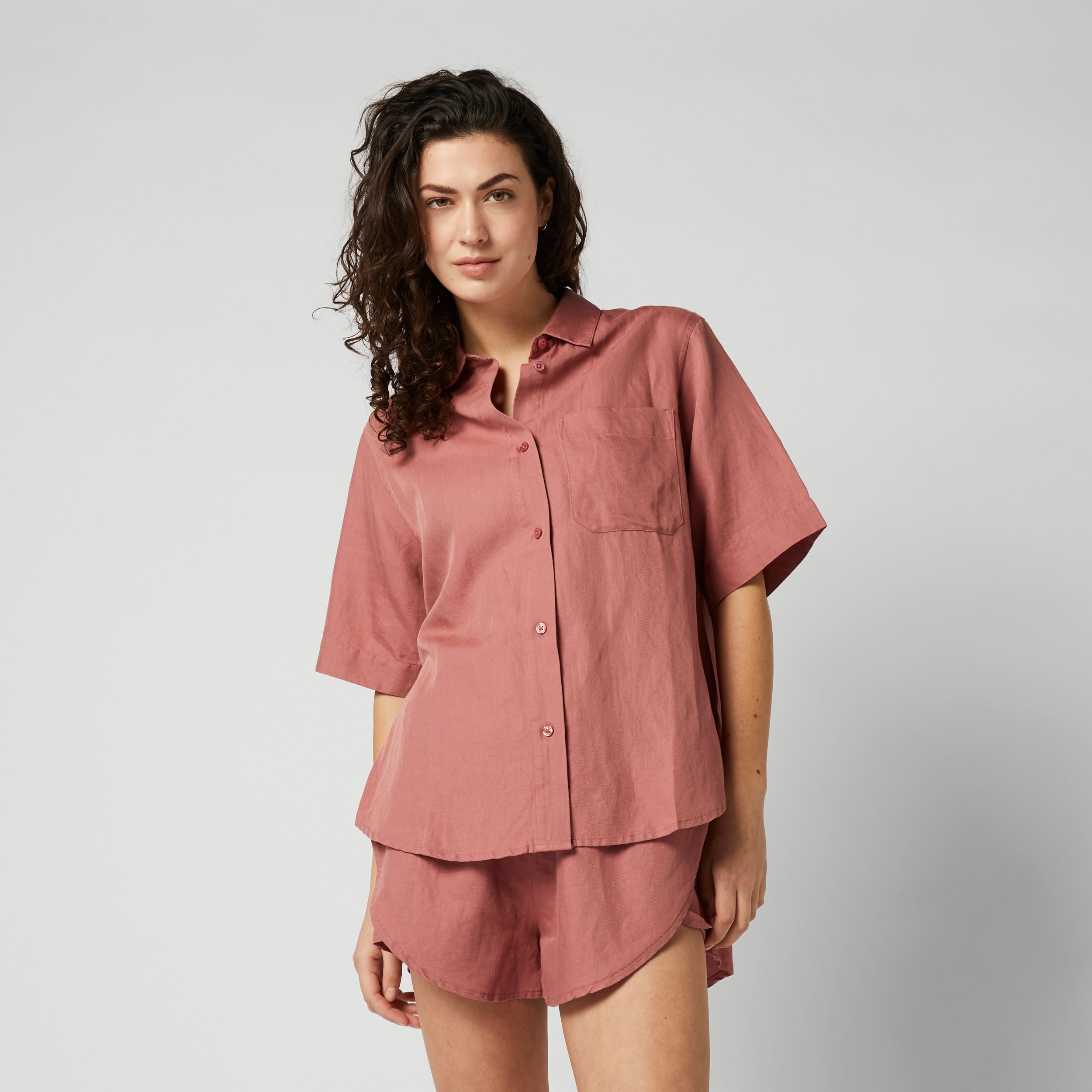 Mystic - Linen Shirt Women - Dusty Pink