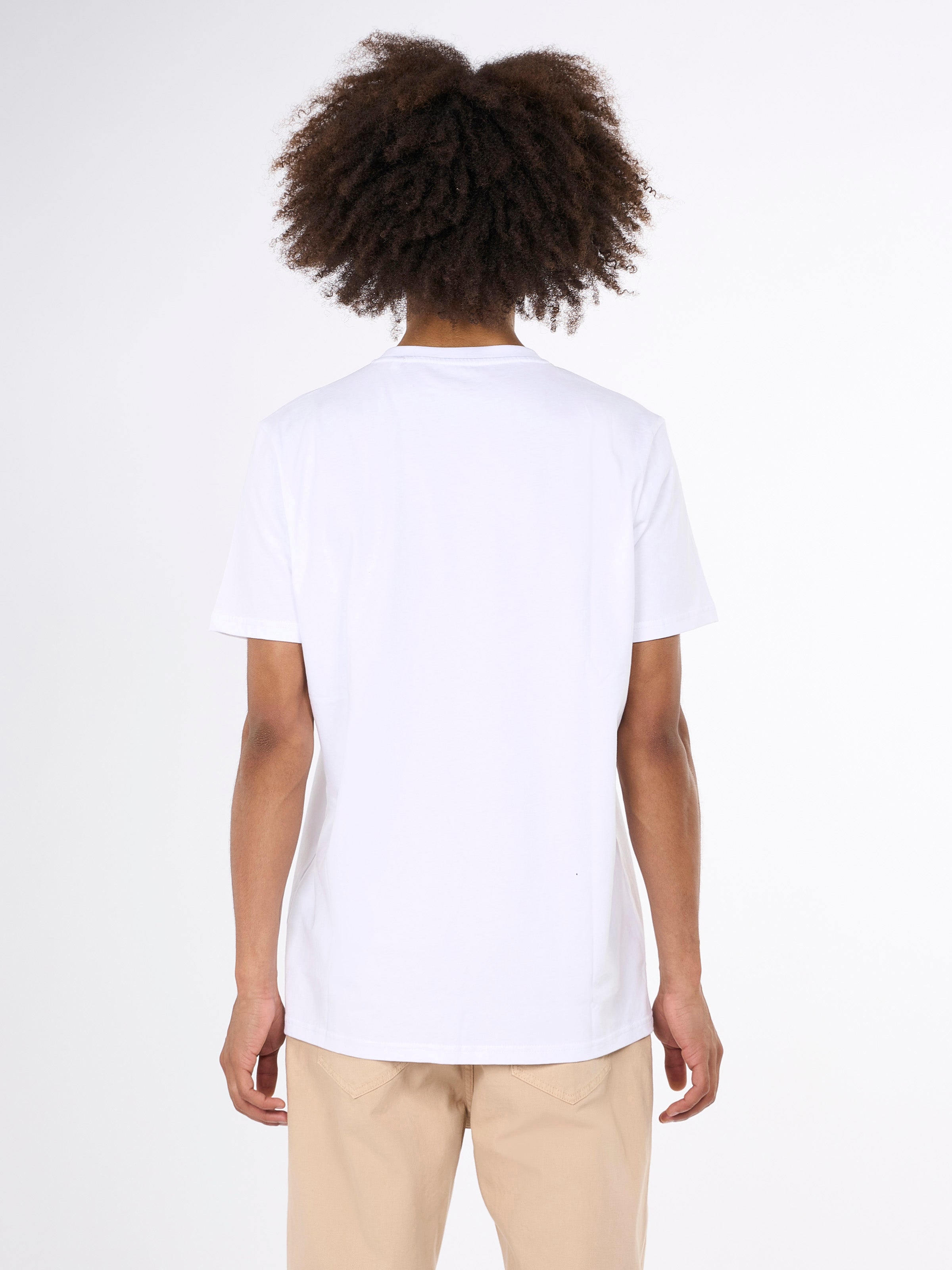 KnowledgeCotton Apparel - Vanlig t-shirt med valframtill - GOTS/Vegan - Ljusvit