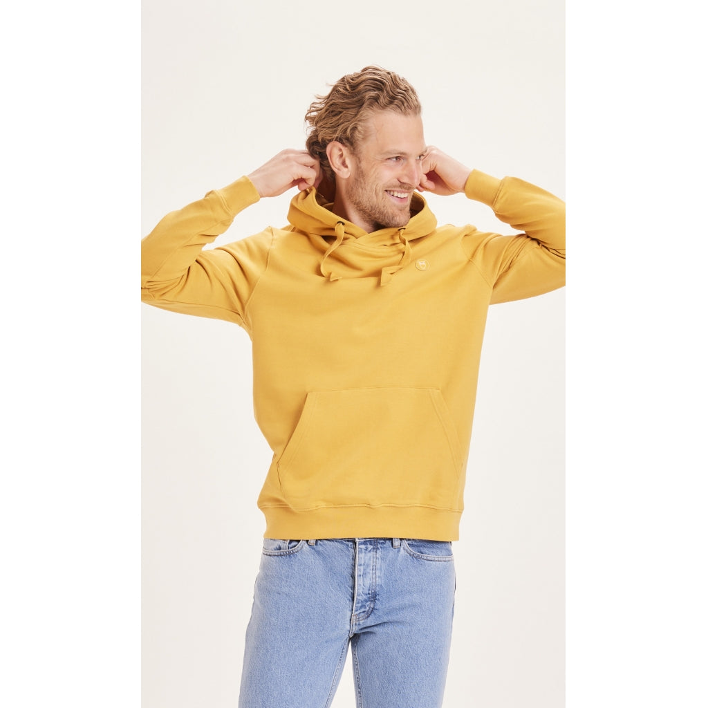 KnowledgeCotton Apparel Hood basic badge sweat, Honey Gold