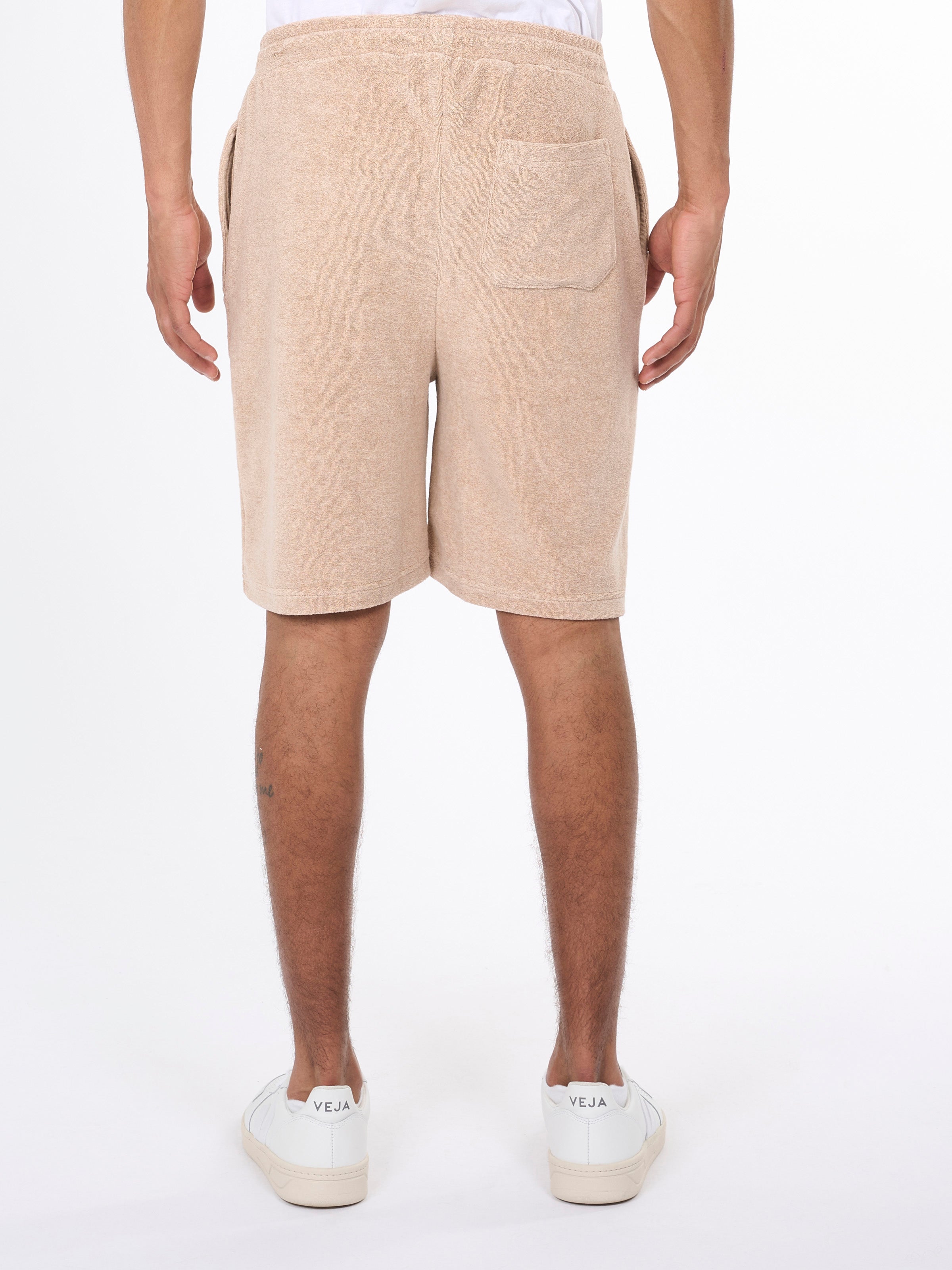 KnowledgeCotton Apparel - Casual frottéshorts - GOTS/Vegan - Safari
