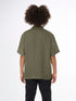 KnowledgeCotton Apparel - Box fit kortärmad linneskjorta GOTS/Vegan - Burnt Olive