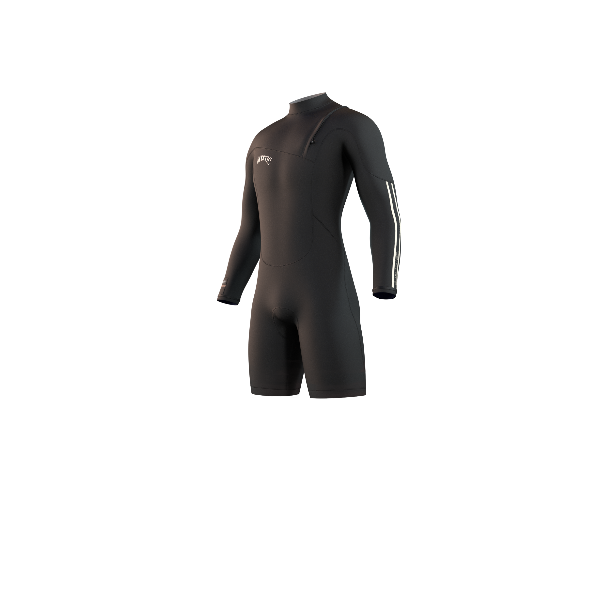 Mystic - The One Longarm Shorty 3/2mm Zipfree - Svart