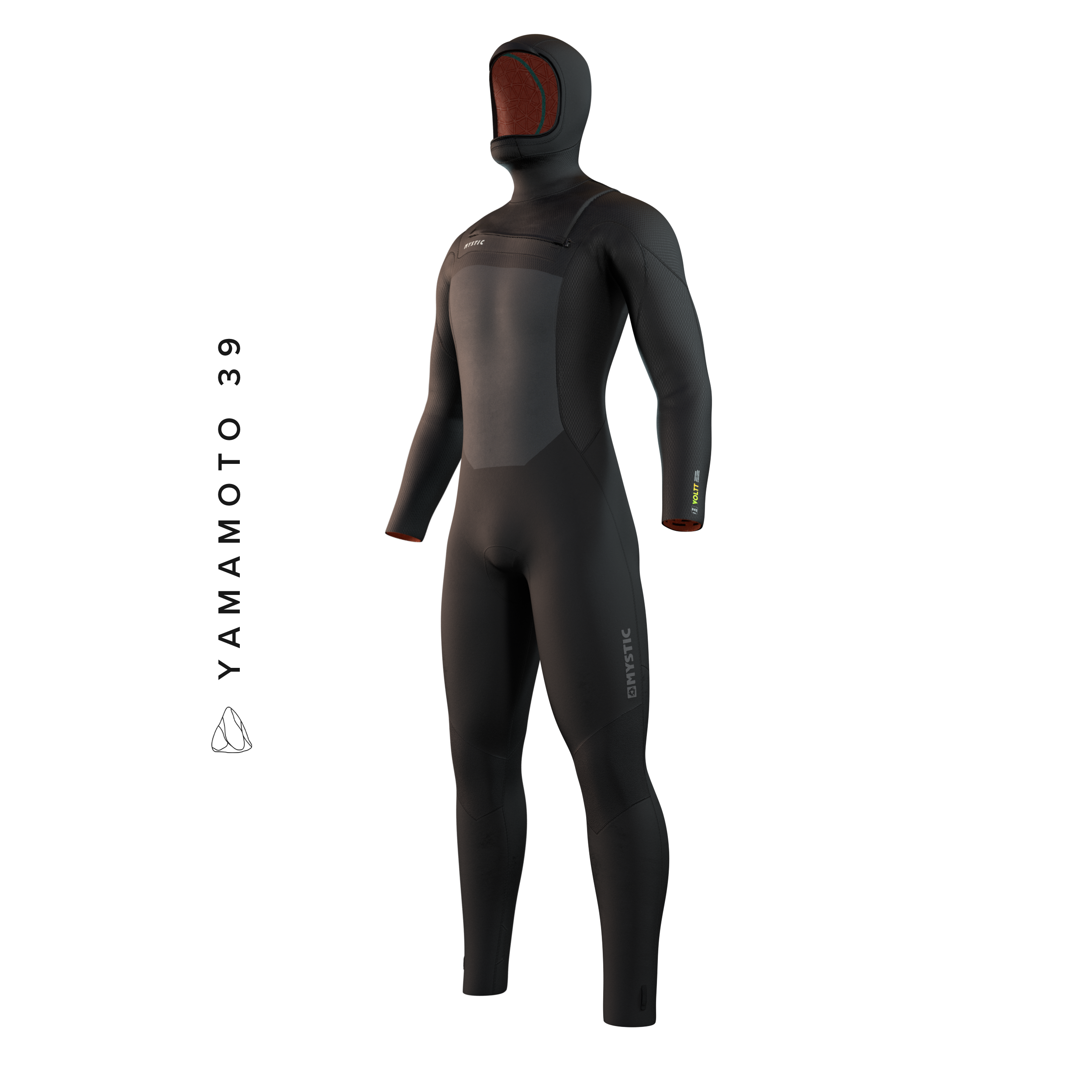 Mystic - Voltt Huvtröja Full dräkt 6/4/3mm Fzip - Svart