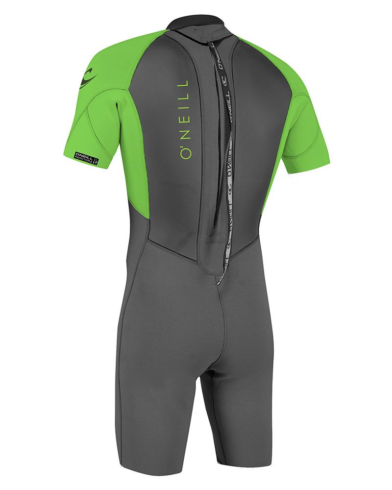 O'Neill Youth Reactor II 2mm Back Zip S/S Spring grafit / dayglo
