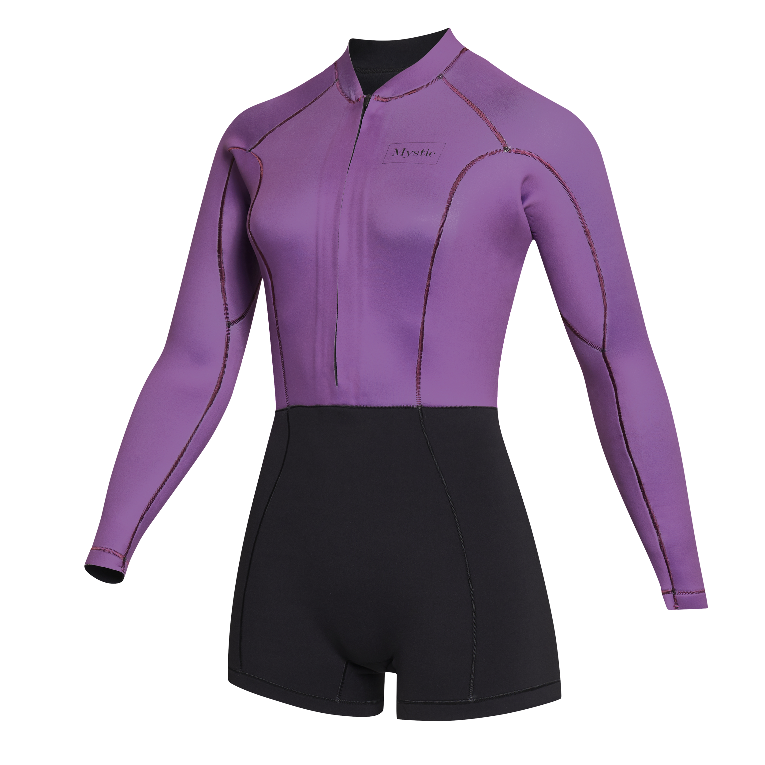 Mystic - Lunar Longarm Shorty 2/2mm Fzip Dam - Sunset Lila