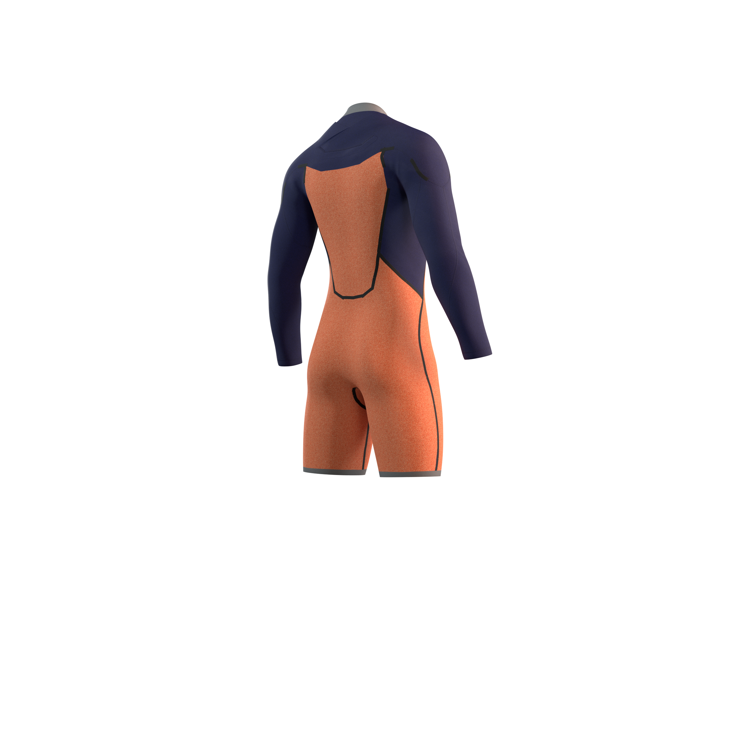 Mystic - Marshall Longarm Shorty 3/2mm Fzip - Marinblå/Röd