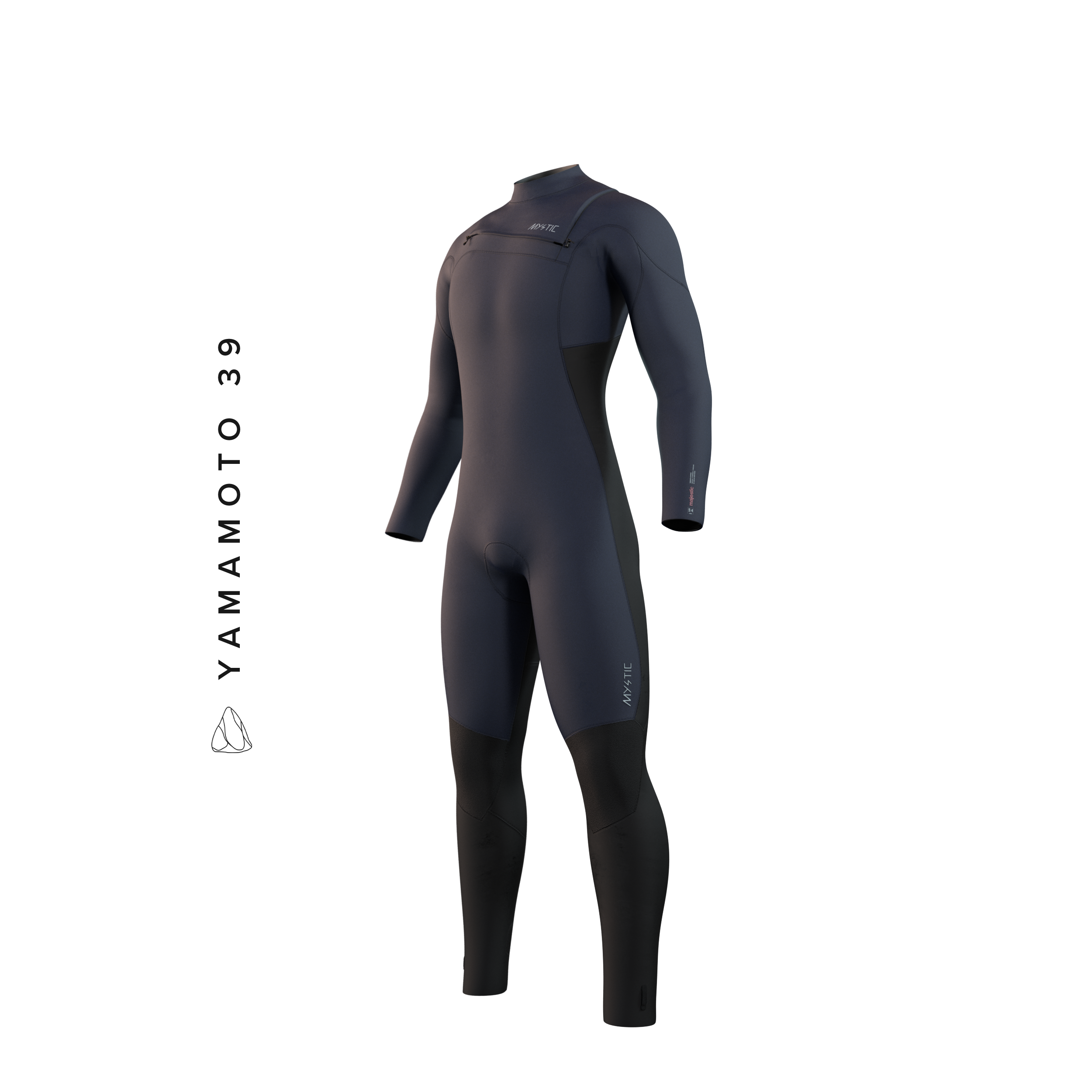 Mystic - Majestic Fullsuit 5/4mm Fzip - Marinblå