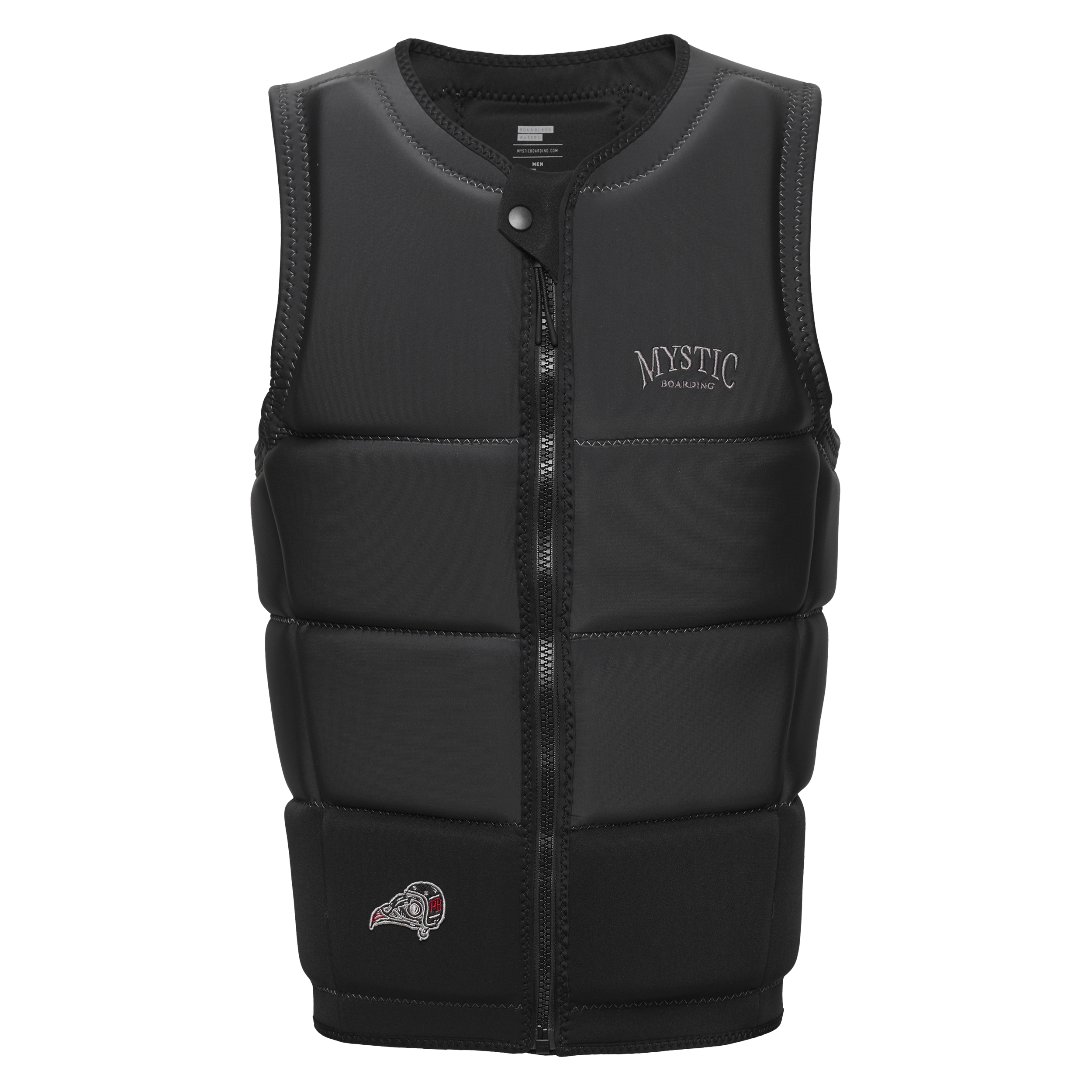 Mystic - Peacock Impact Vest Fzip Wake - Svart