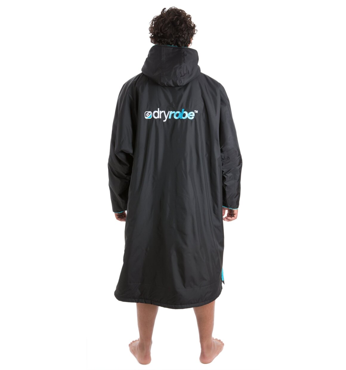 Dryrobe advance långärmad poncho | vuxna | svart blå