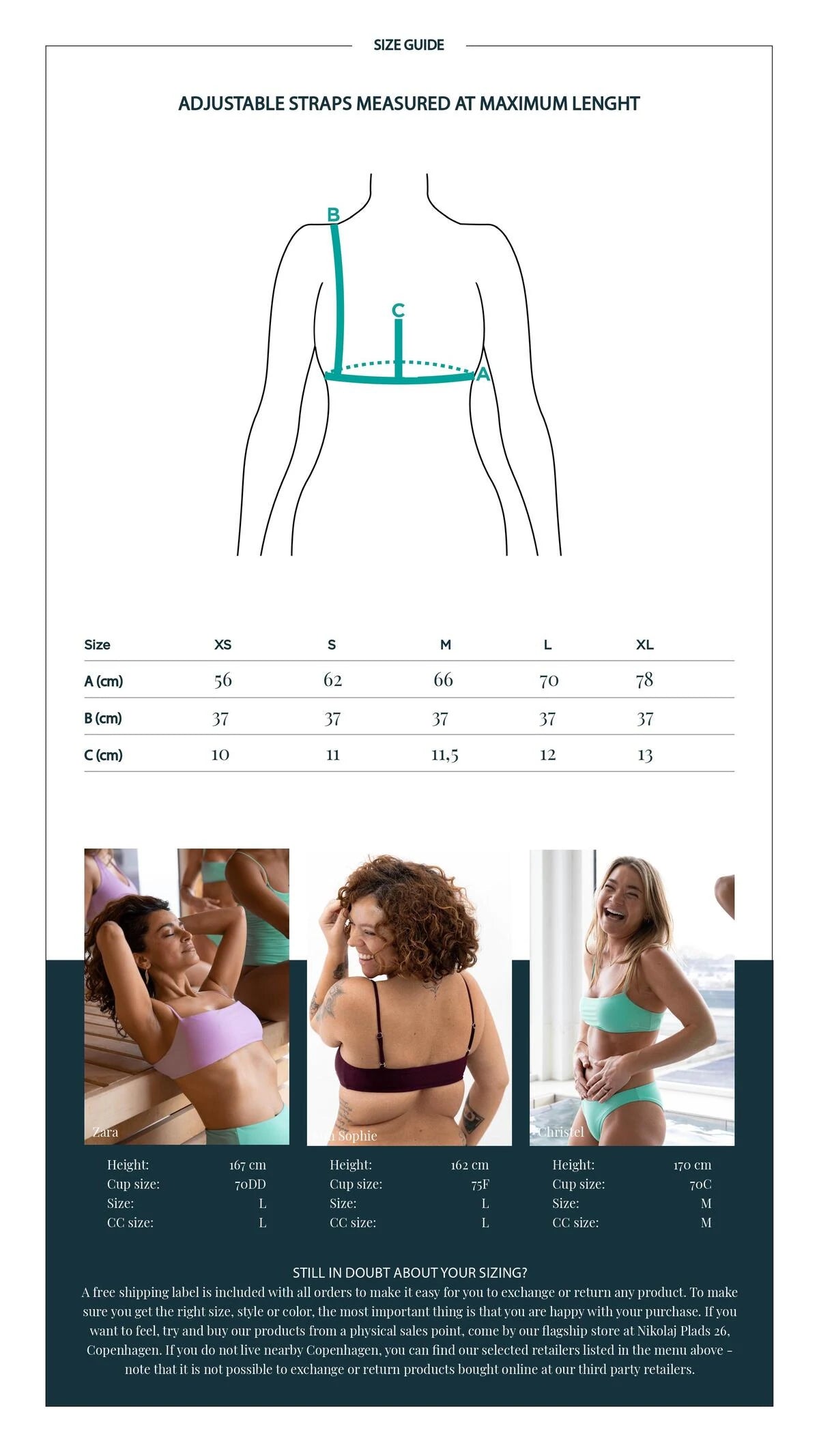 Copenhagen Cartel - Sanur justerbara remmar bikini topp bandeau - Fairy