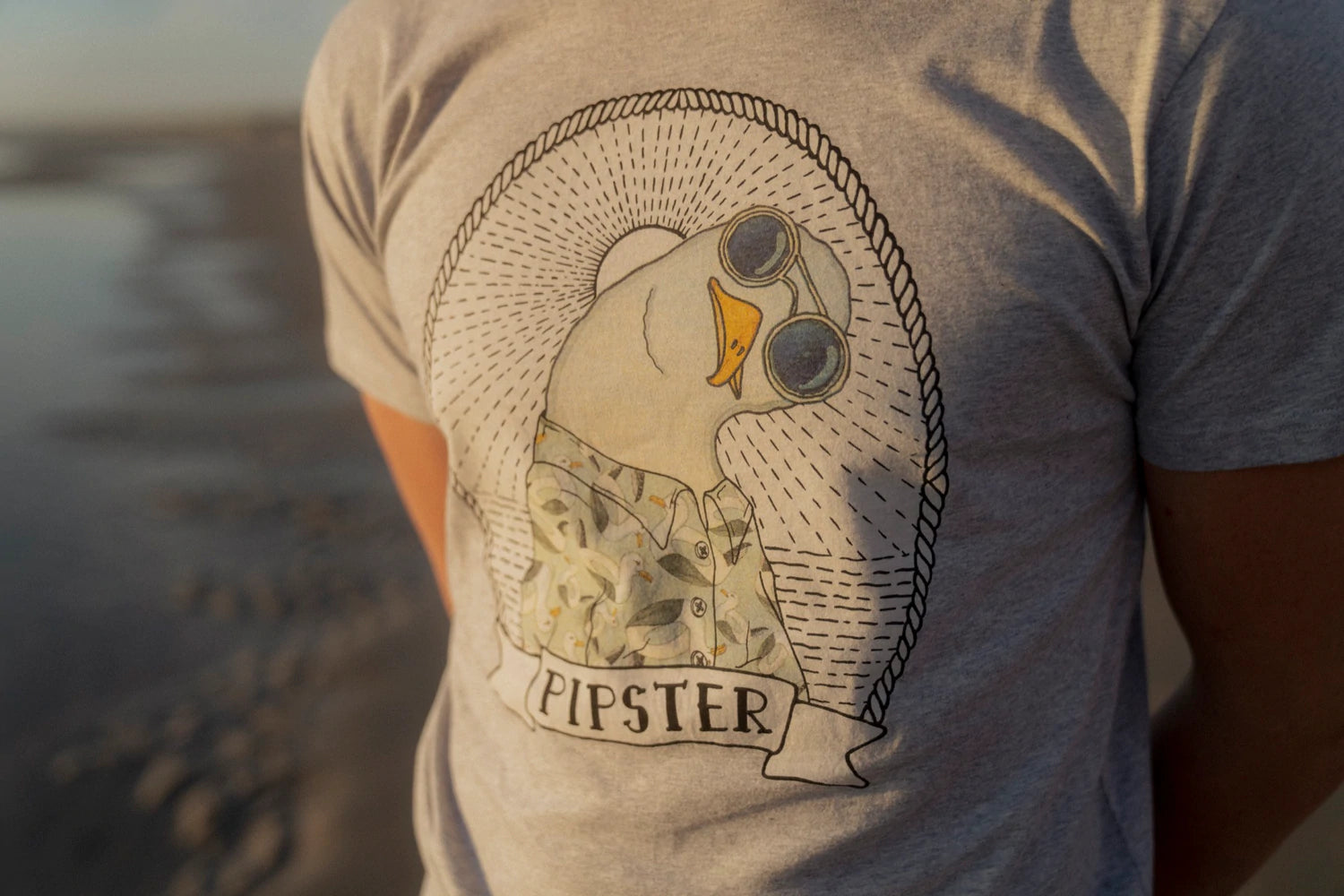 Lack - Seagull Pipster - ljusgrå melerad