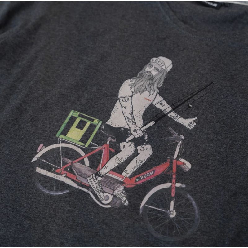 Lakor - Fish Trip T-shirt Mörkgrå melange