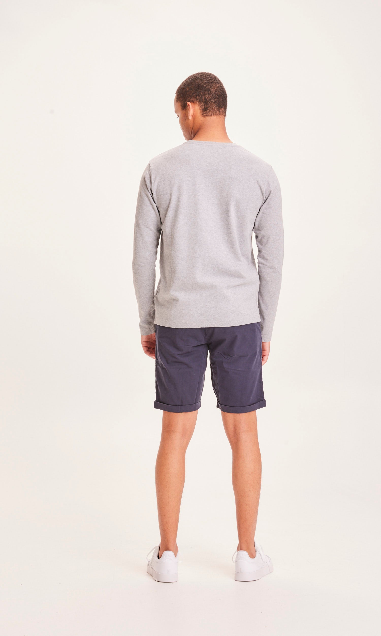 Vanliga chino poplin shorts - GOTS/Vegan Total Eclipse