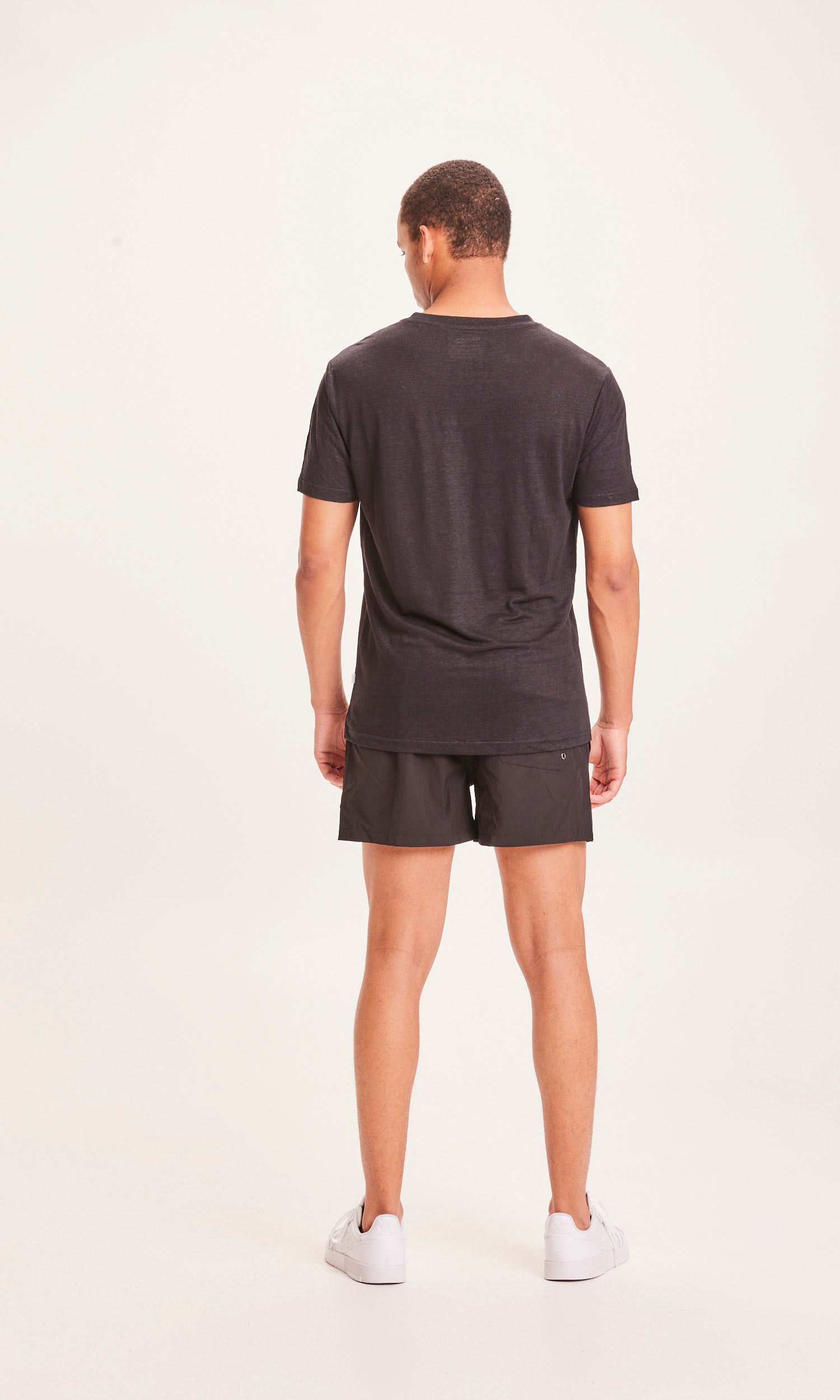KnowledgeCotton Apparel BAY stretch badshorts - GRS/Vegan - Black Jet
