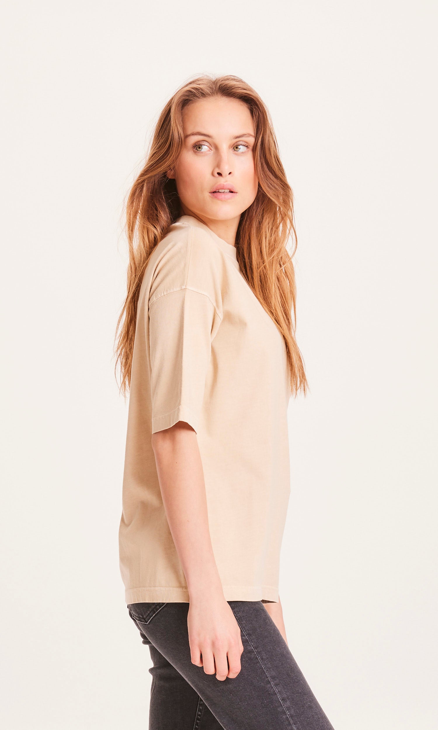 KnowledgeCotton Apparel - Nuance by nature T-shirt - Safari