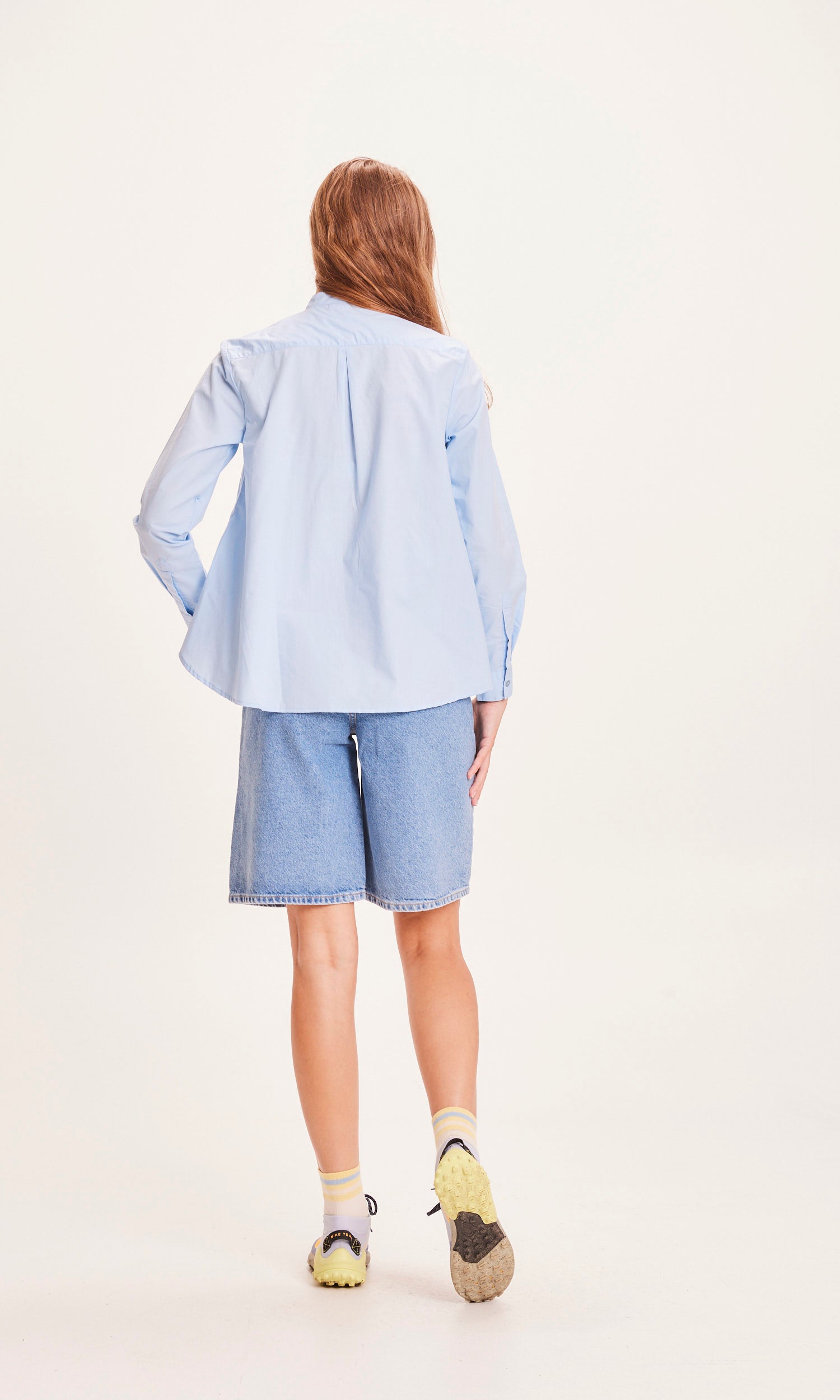 KnowledgeCotton Apparel REBORN™ ALLY bermudashorts med hög midja - GRS/Vegan