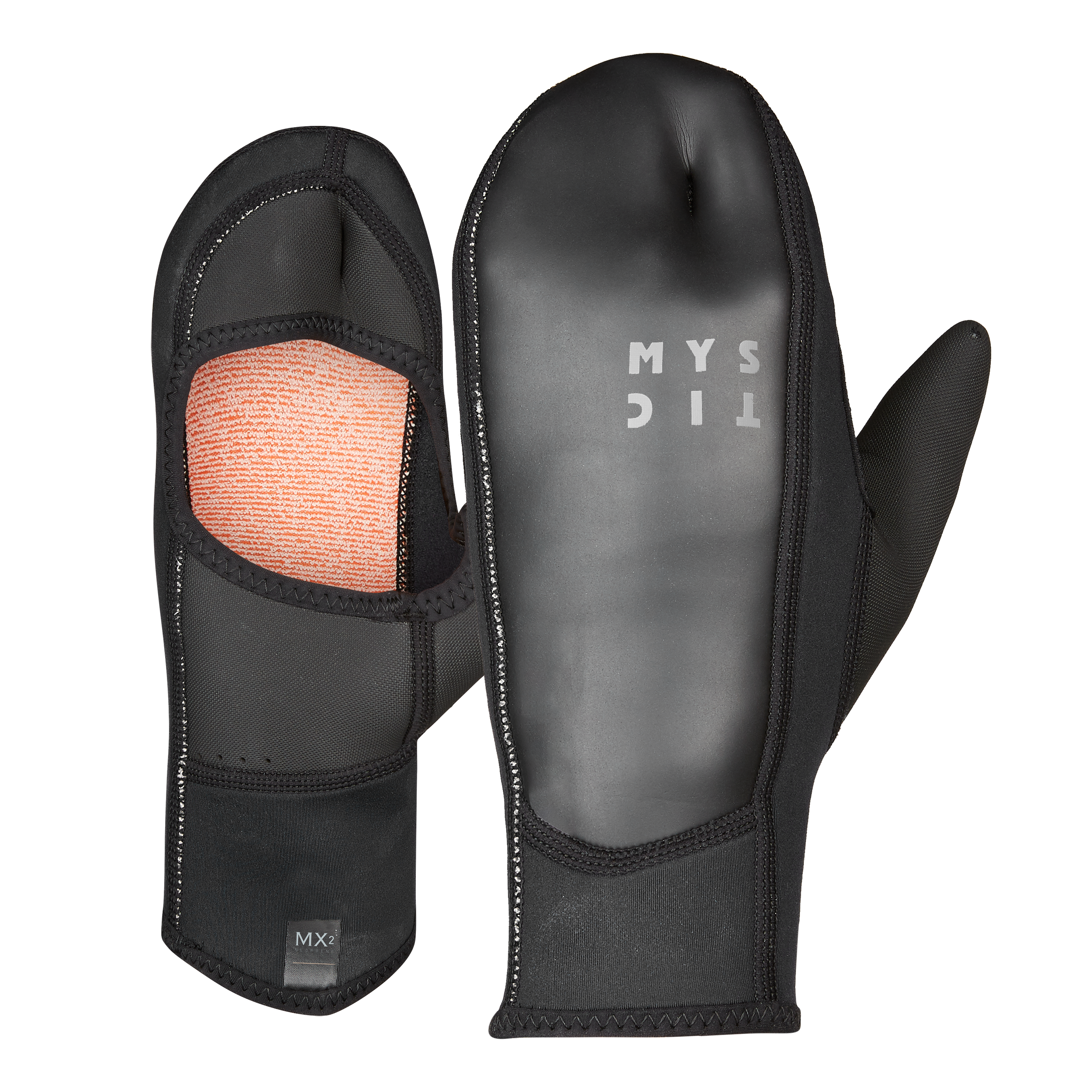 Mystic - Ease Handske 2mm Öppen Handflata - Svart